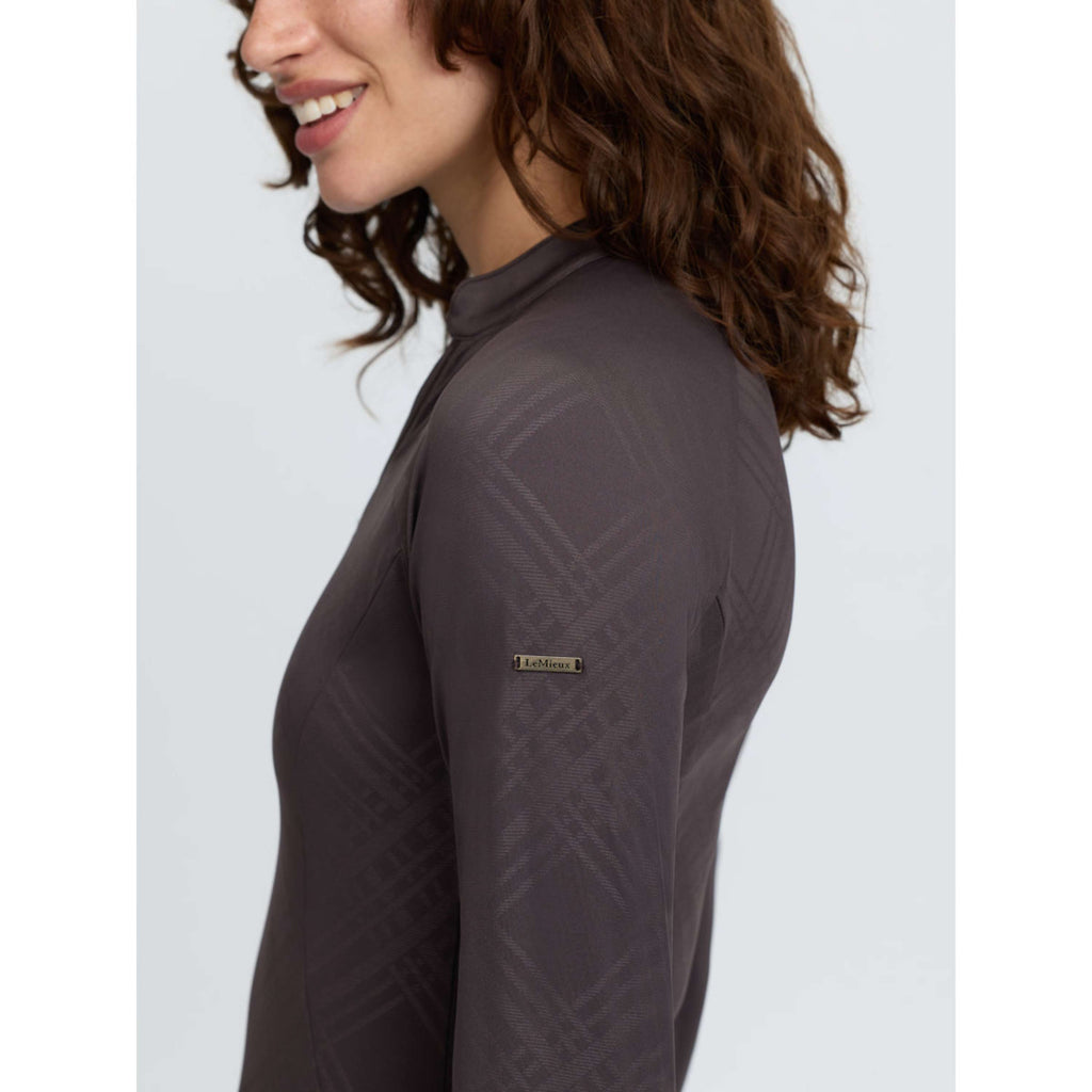 LeMieux Baselayer Heritage Check Długie Rękawy Cocoa