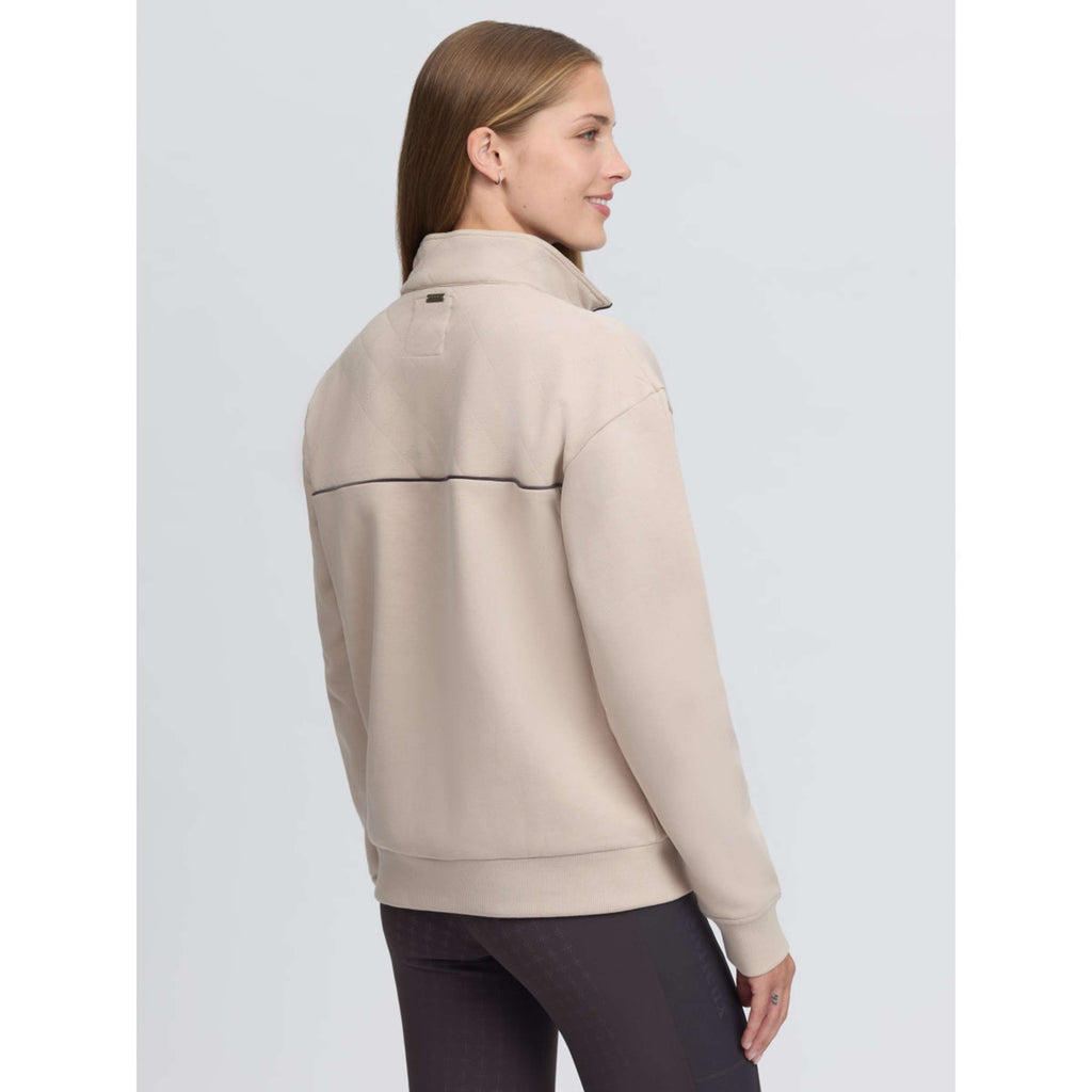 LeMieux Sweter Heritage Quarter Zip Kamienny