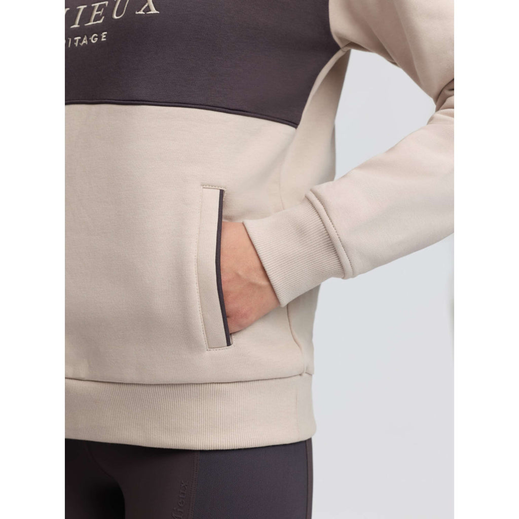 LeMieux Sweter Heritage Quarter Zip Kamienny