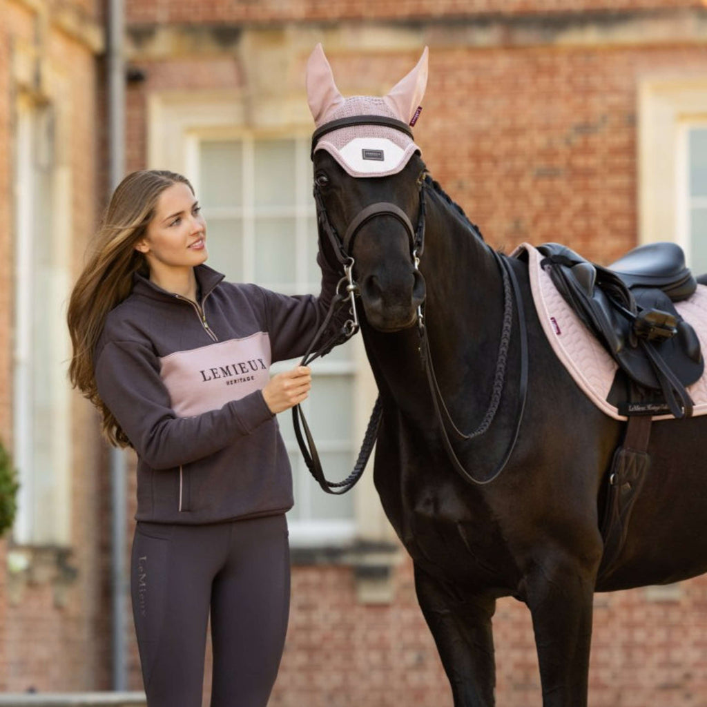 LeMieux Sweter Heritage Quarter Zip Cocoa