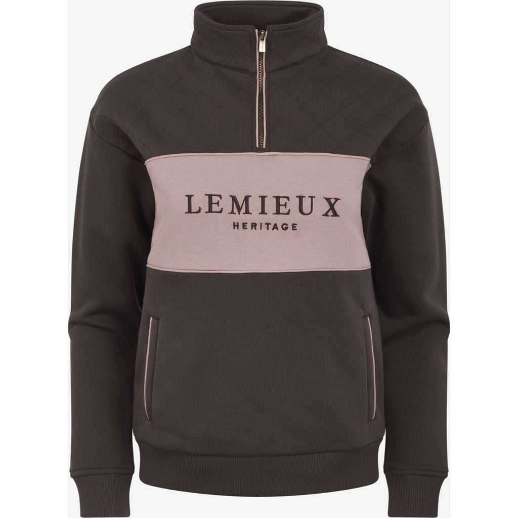 LeMieux Sweter Heritage Quarter Zip Cocoa