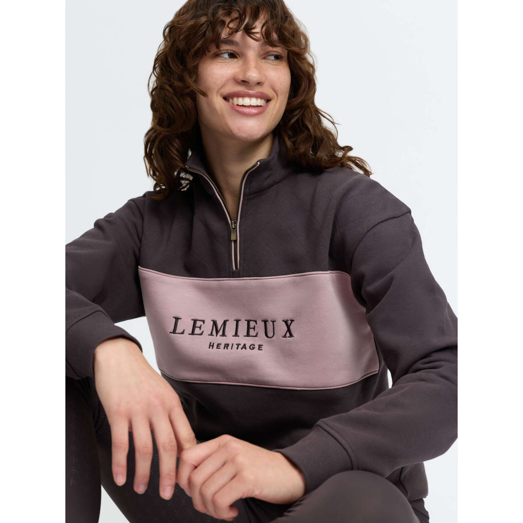 LeMieux Sweter Heritage Quarter Zip Cocoa