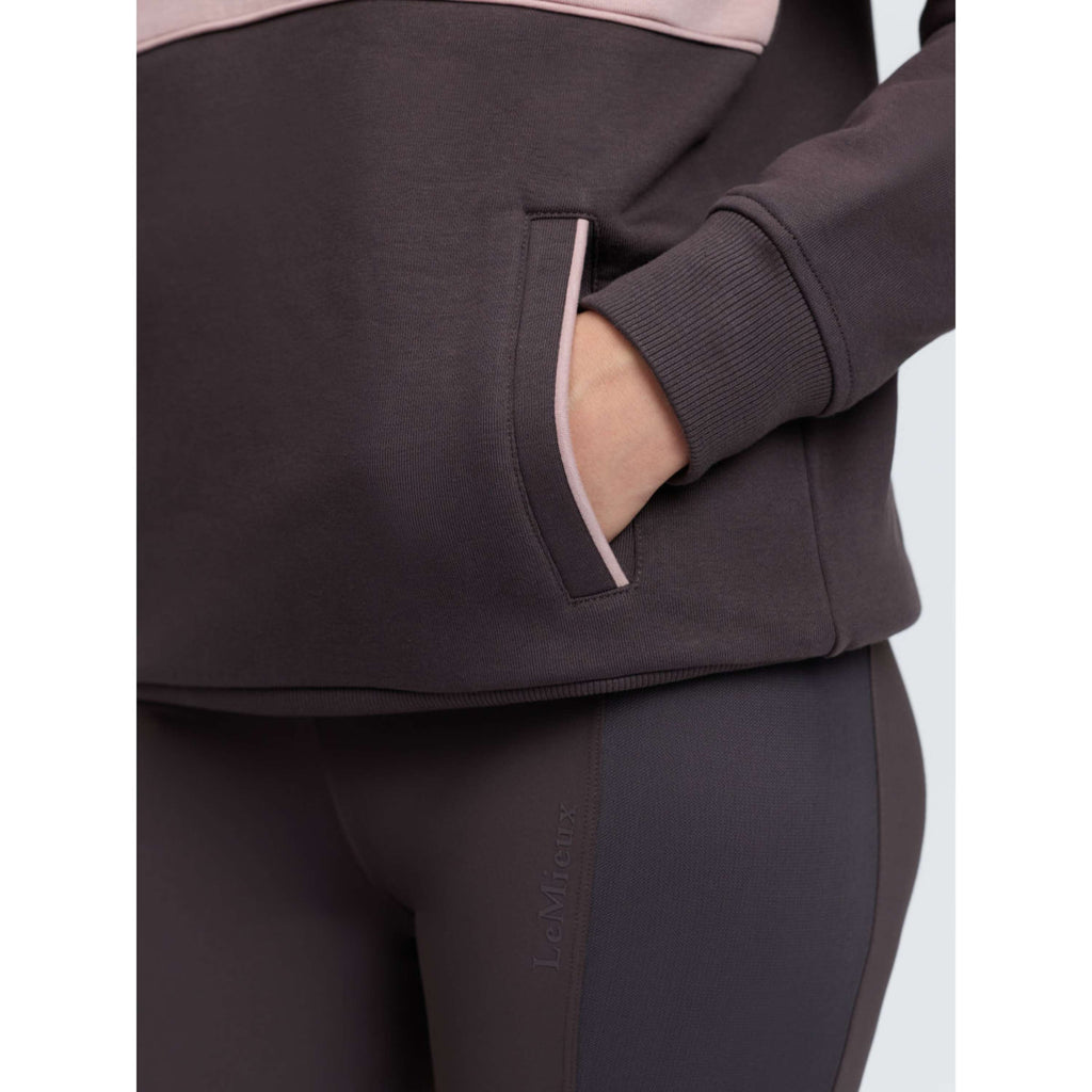 LeMieux Sweter Heritage Quarter Zip Cocoa