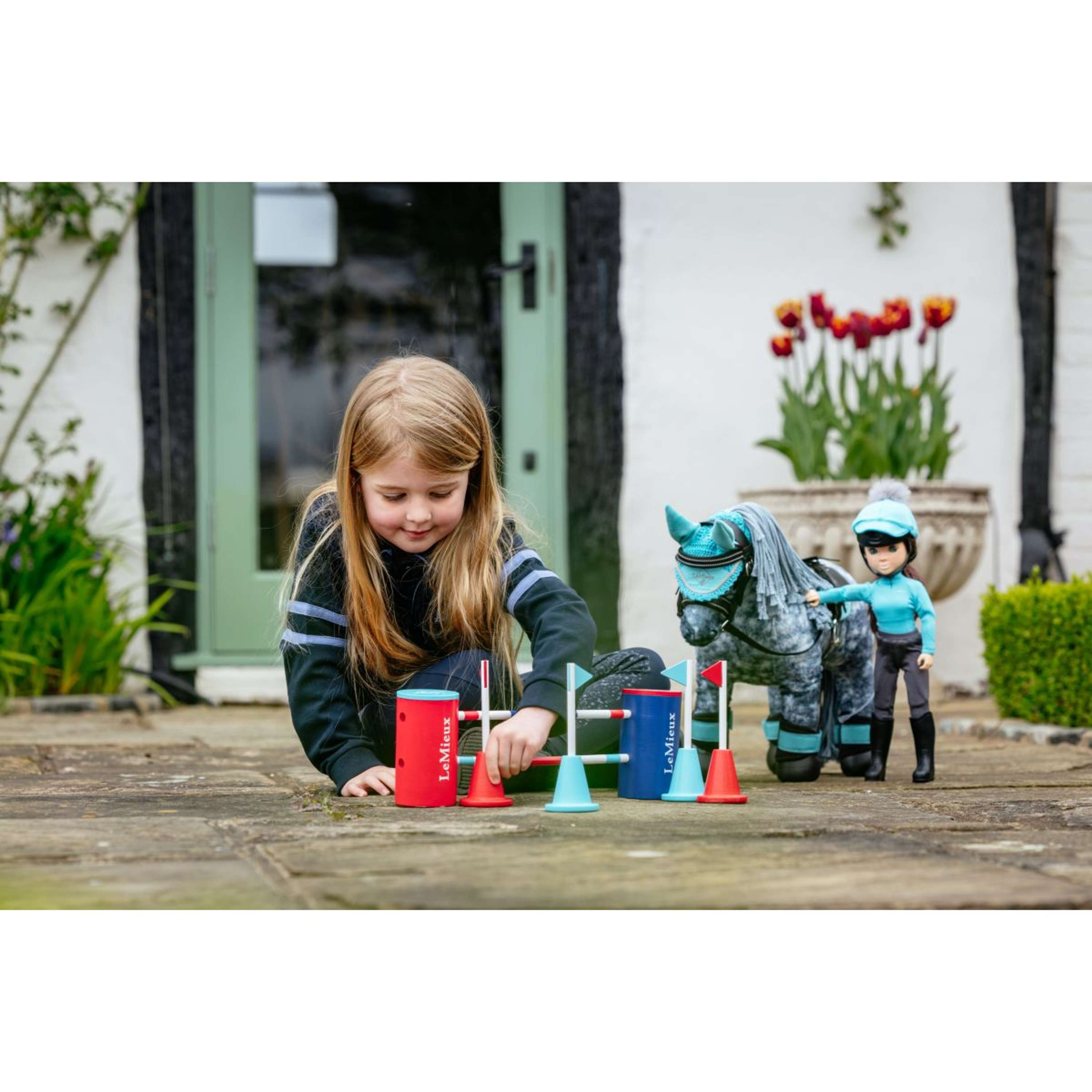 LeMieux Toy Pony Course Builder Set Czerwony/niebieski