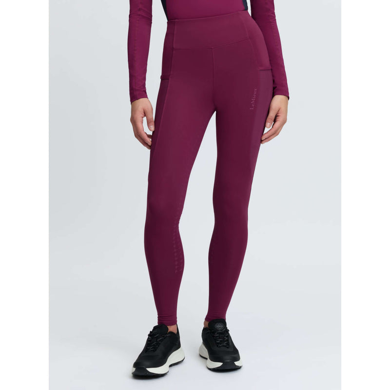 LeMieux Legginsy Jeździeckie Naomi Full Grip Blackberry