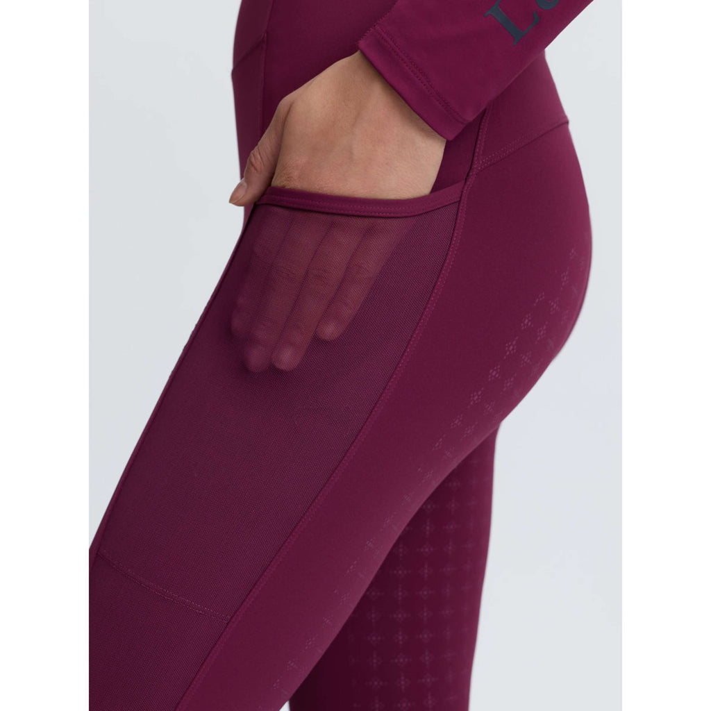 LeMieux Leginsy Jeździeckie Naomi Full Grip Blackberry