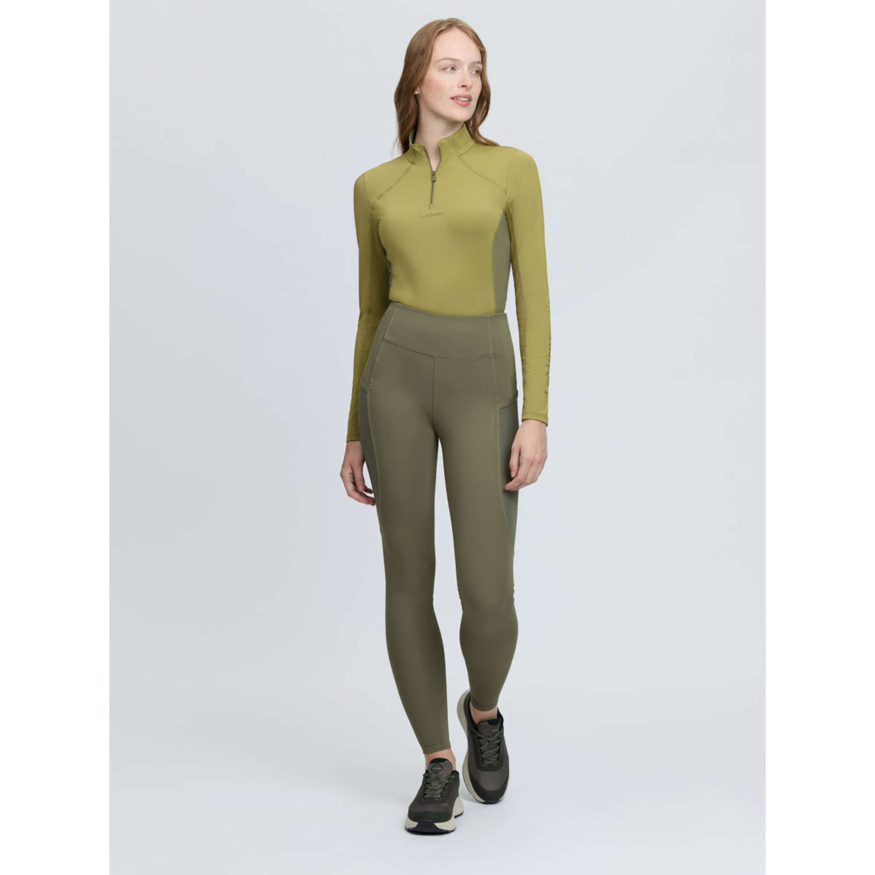 LeMieux Legginsy Jeździeckie Naomi Full Grip Willow Green