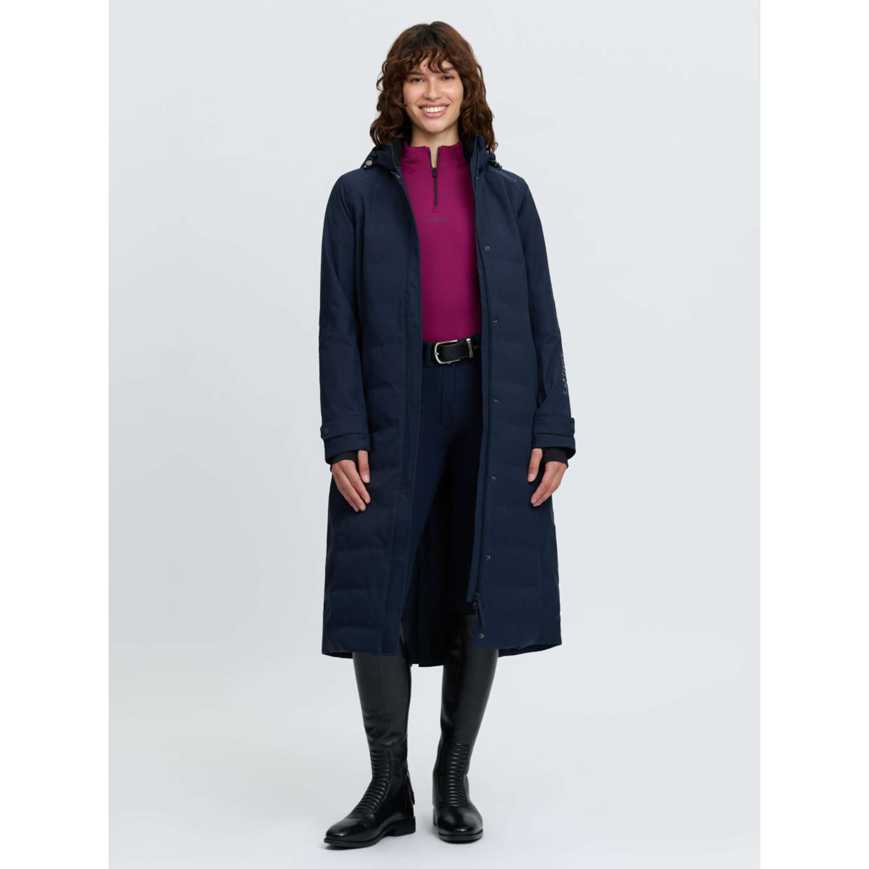 LeMieux Długi Płaszcz Erin Waterproof Padded Granatowy