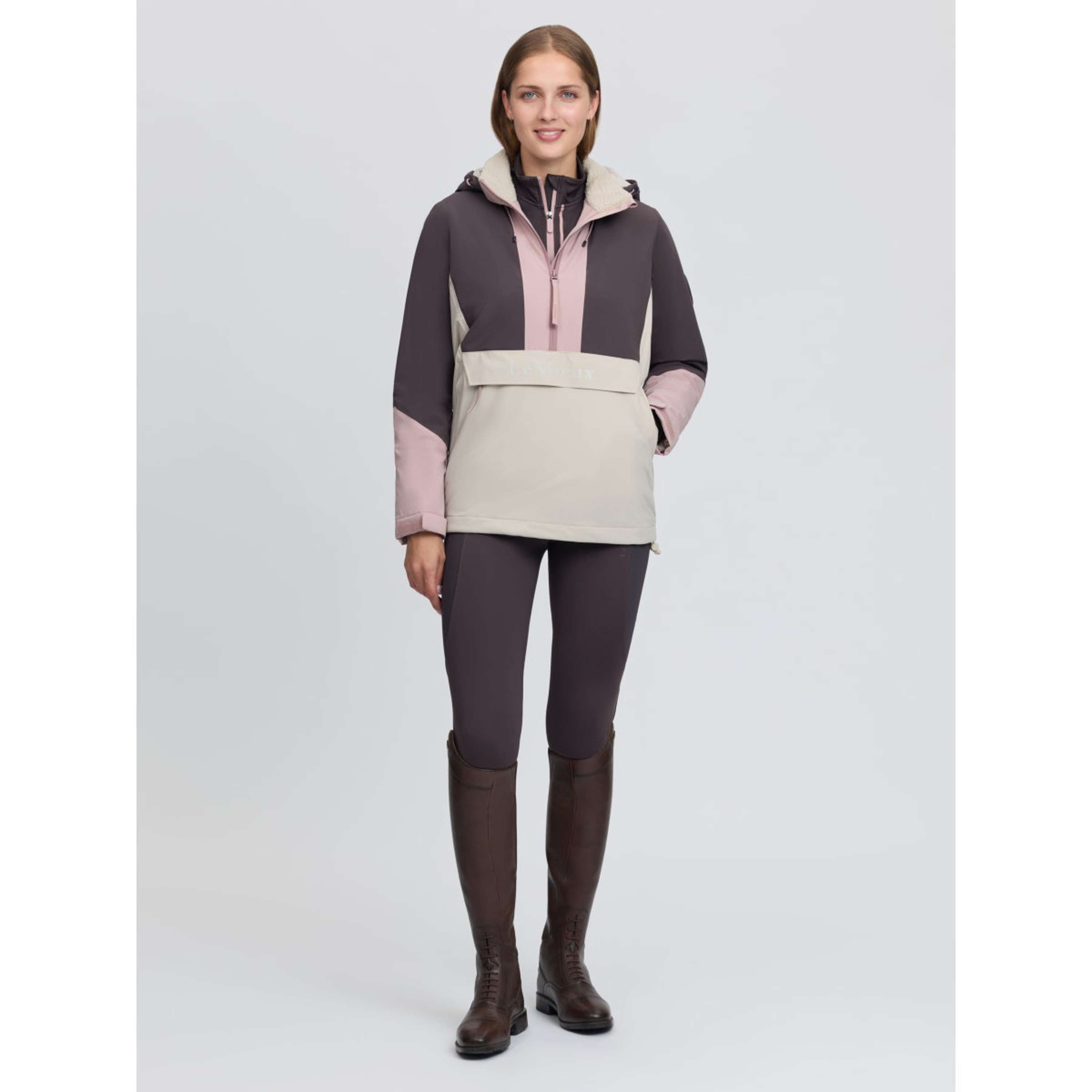 LeMieux Kurtka Phoebe Half Zip Waterproof Anorak Wild Rose