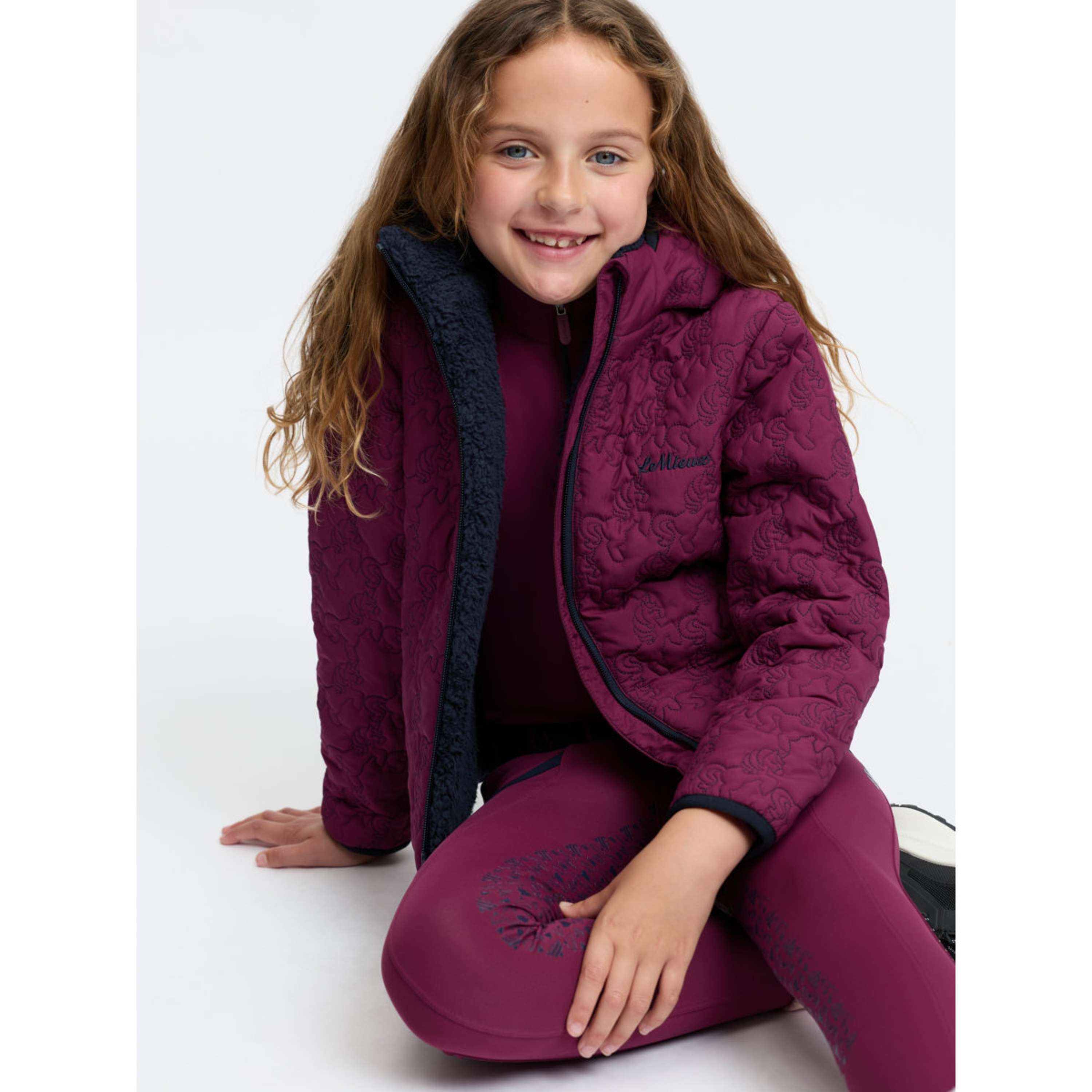 LeMieux Kurtka Lola Quilted Kids Blackberry