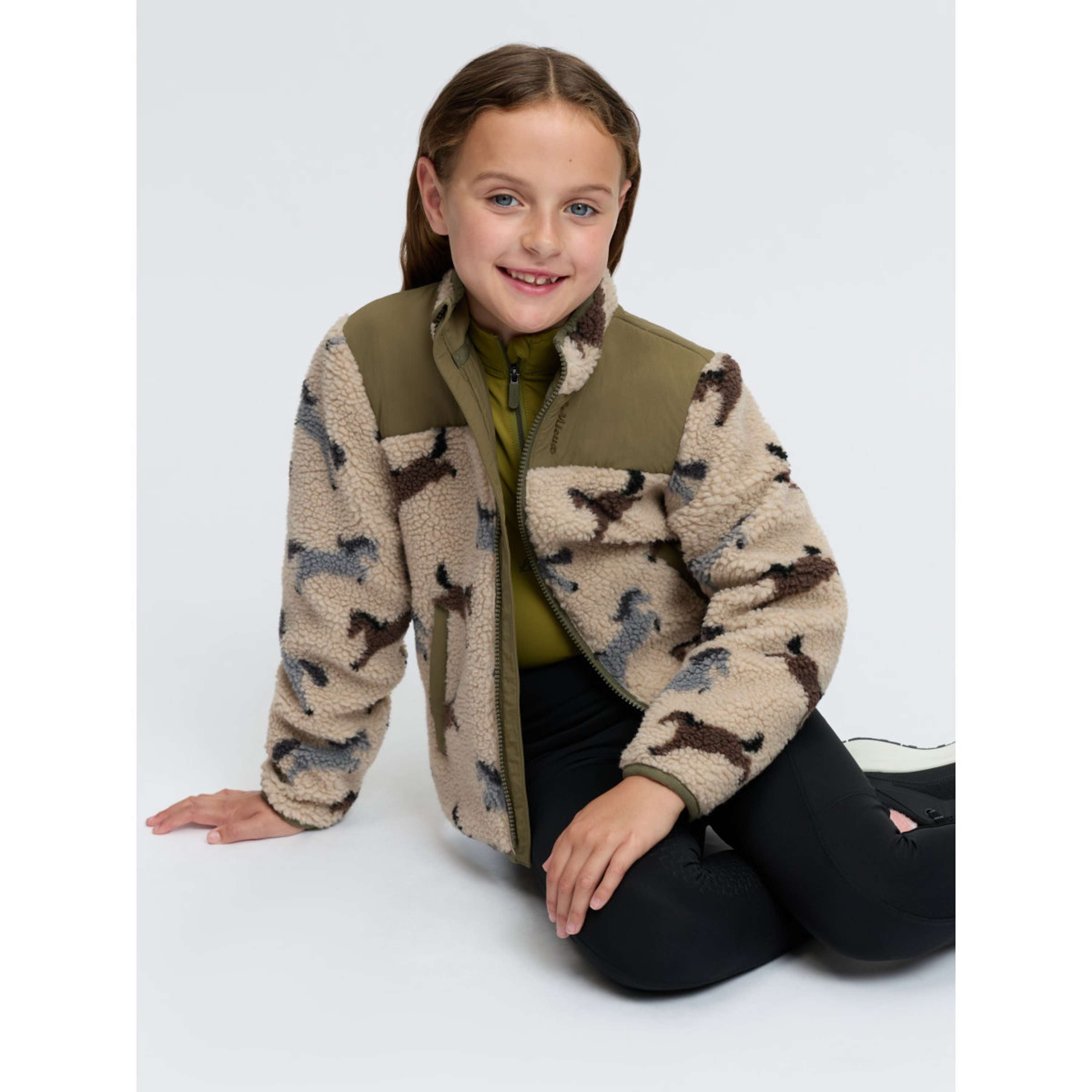LeMieux Bluza Z Kapturem I Zamkiem Theo Pony Fleece Kids Willow Green