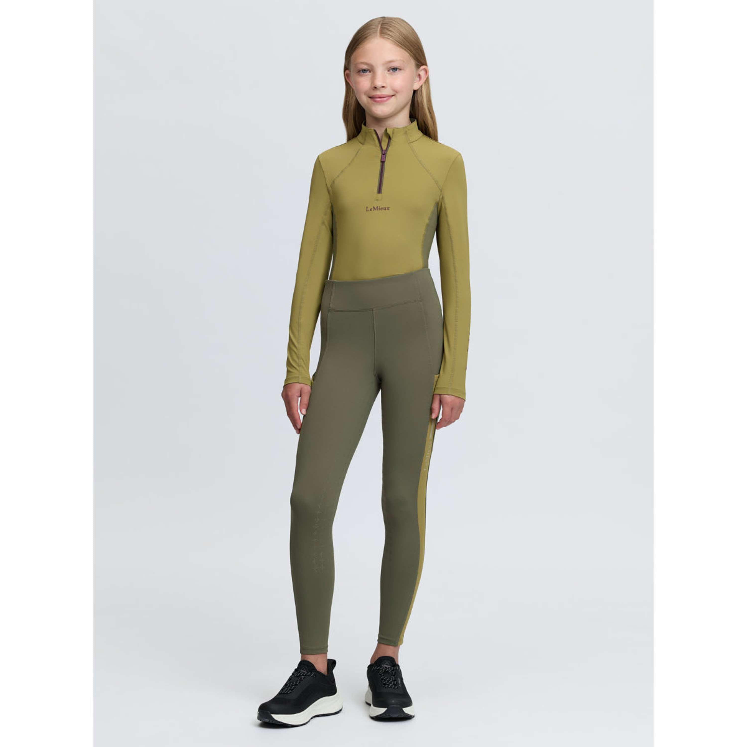 LeMieux Legginsy Jeździeckie Orla Kids Full Grip Willow Green
