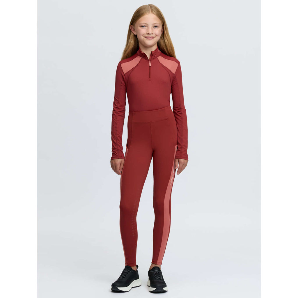 LeMieux Legginsy jeździeckie dziecięce Orla z pełnym lejem Russet
