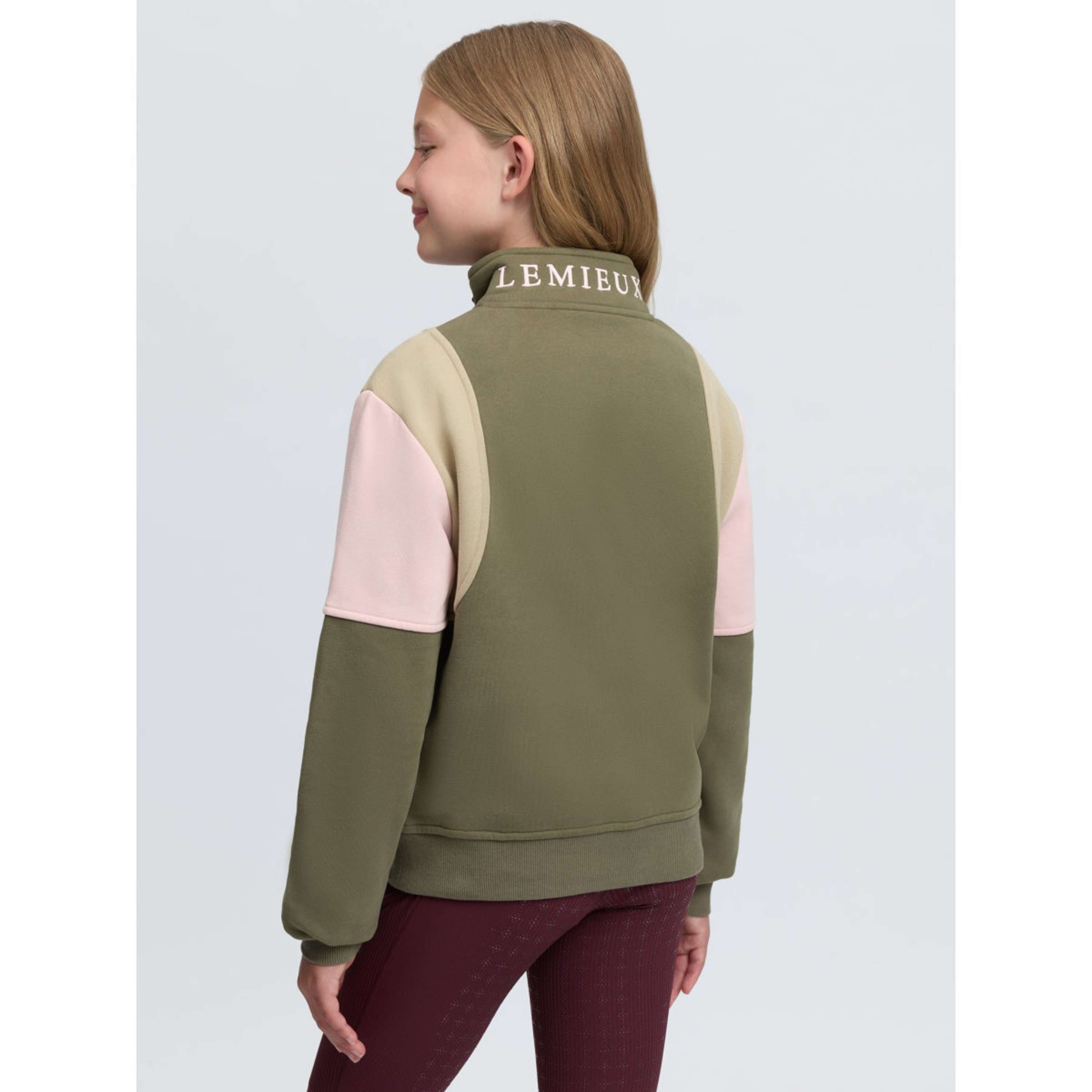 LeMieux Sweter Viola Quarter Zip Kids Willow Green