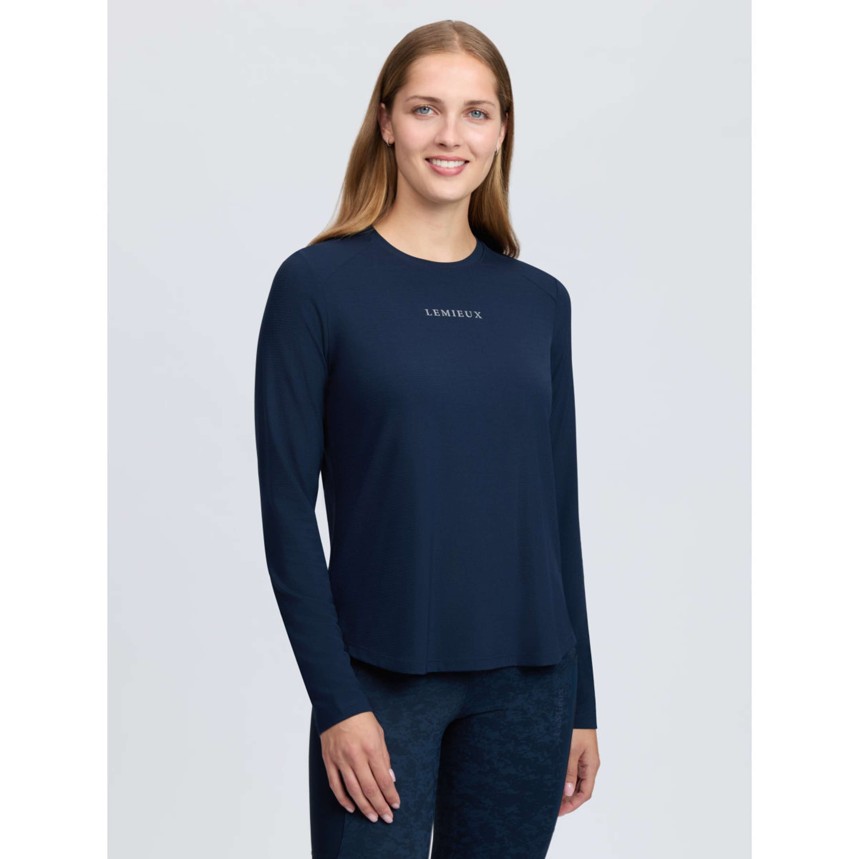 LeMieux Baselayer Sports Tee Długie Rękawy Granatowy