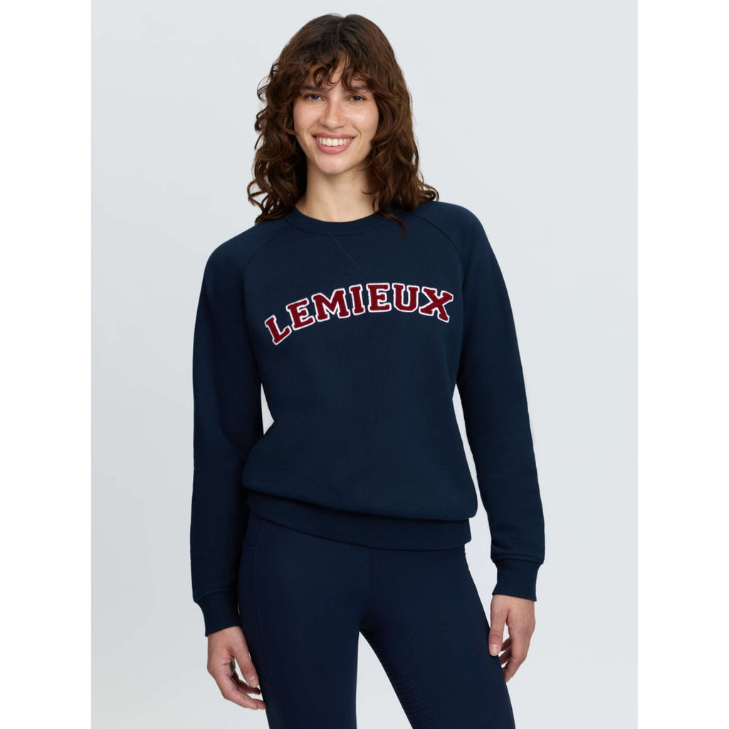 LeMieux Sweter Vida Varsity Crew Neck Granatowy