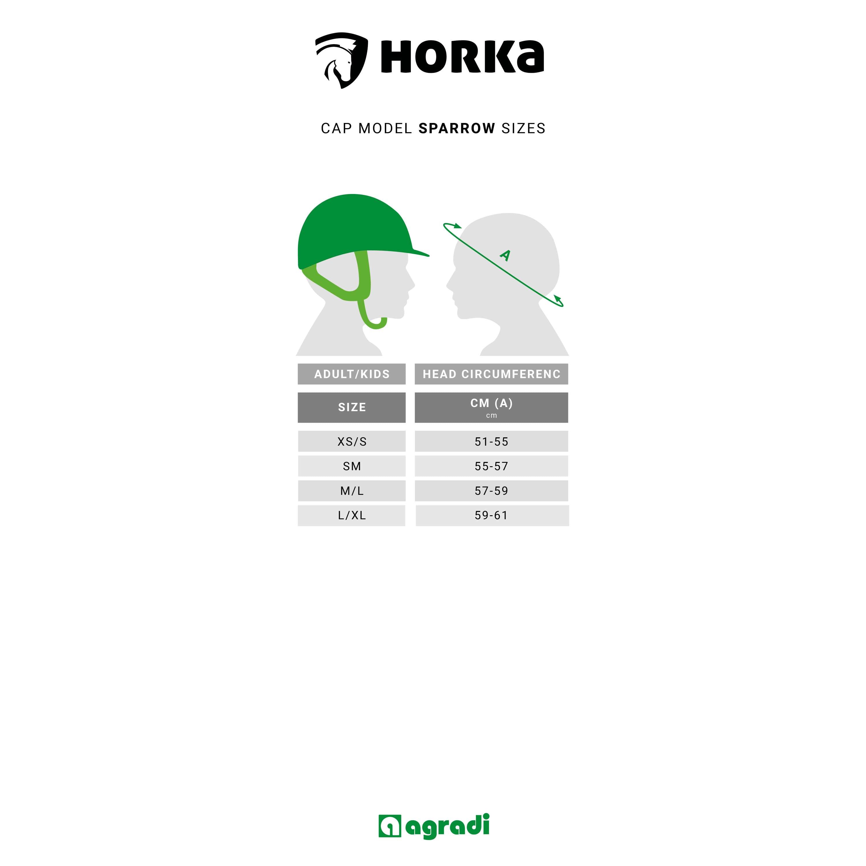 HORKA Kask jeździecki Sparrow Brokat Czarny/Różowy