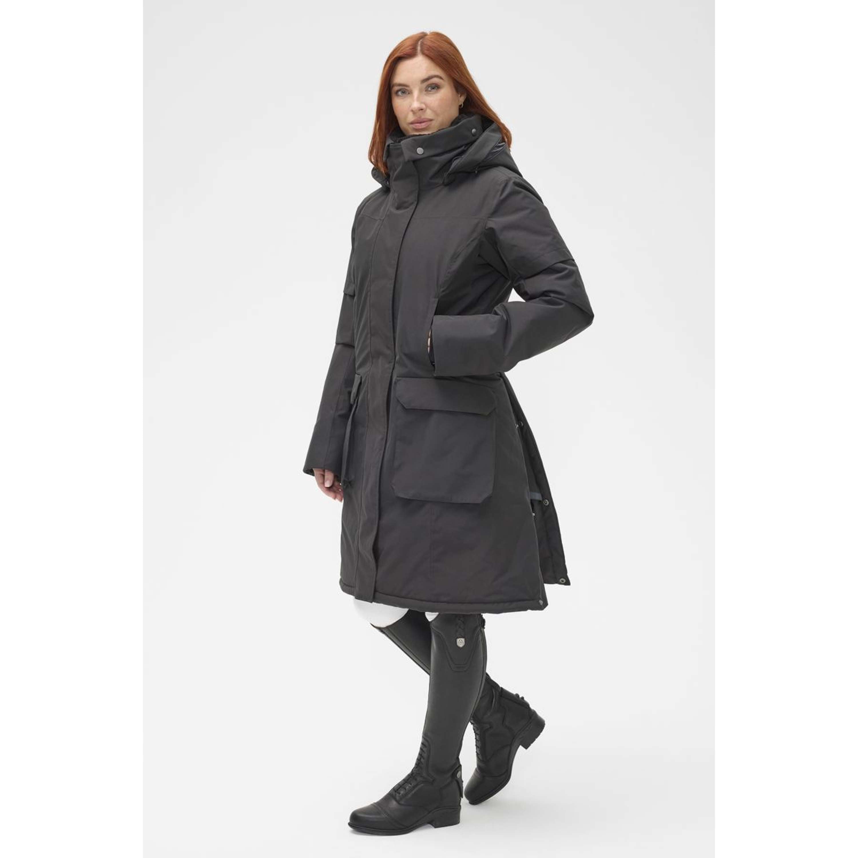 Mountain Horse Długi Płaszcz Saga Onyx Black