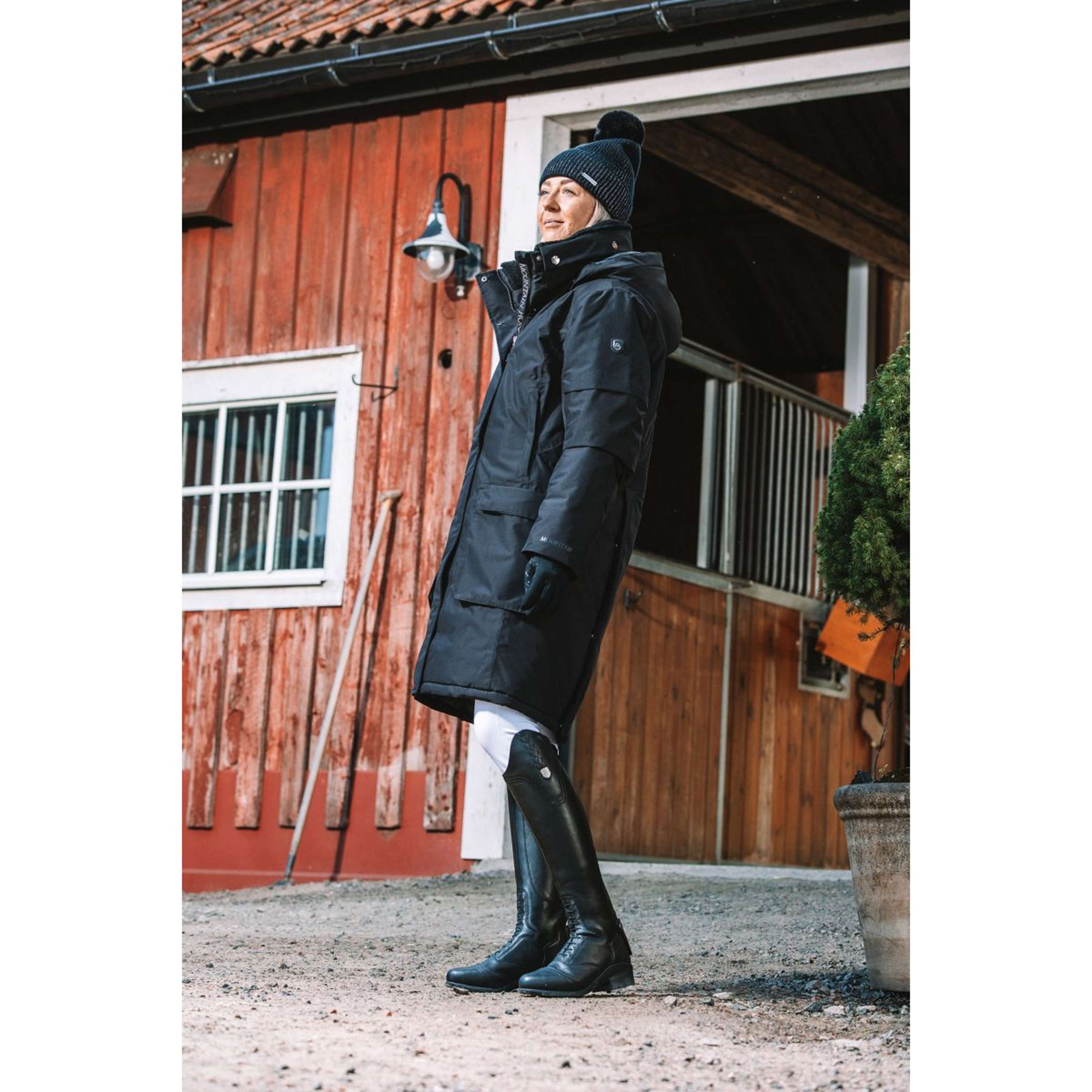 Mountain Horse Długi Płaszcz Saga Onyx Black