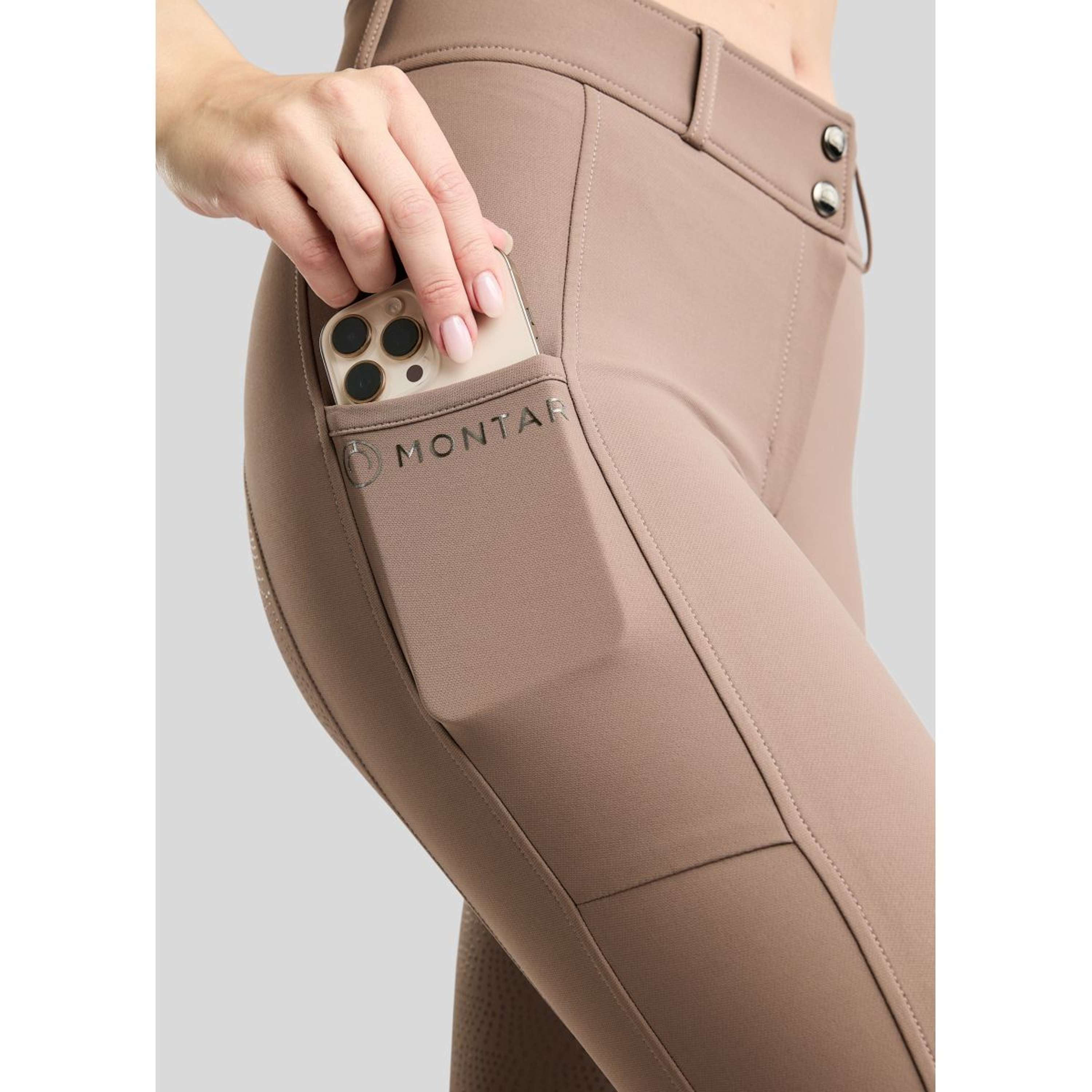 Montar Bryczesy MoMegan Full Grip Nougat Brown