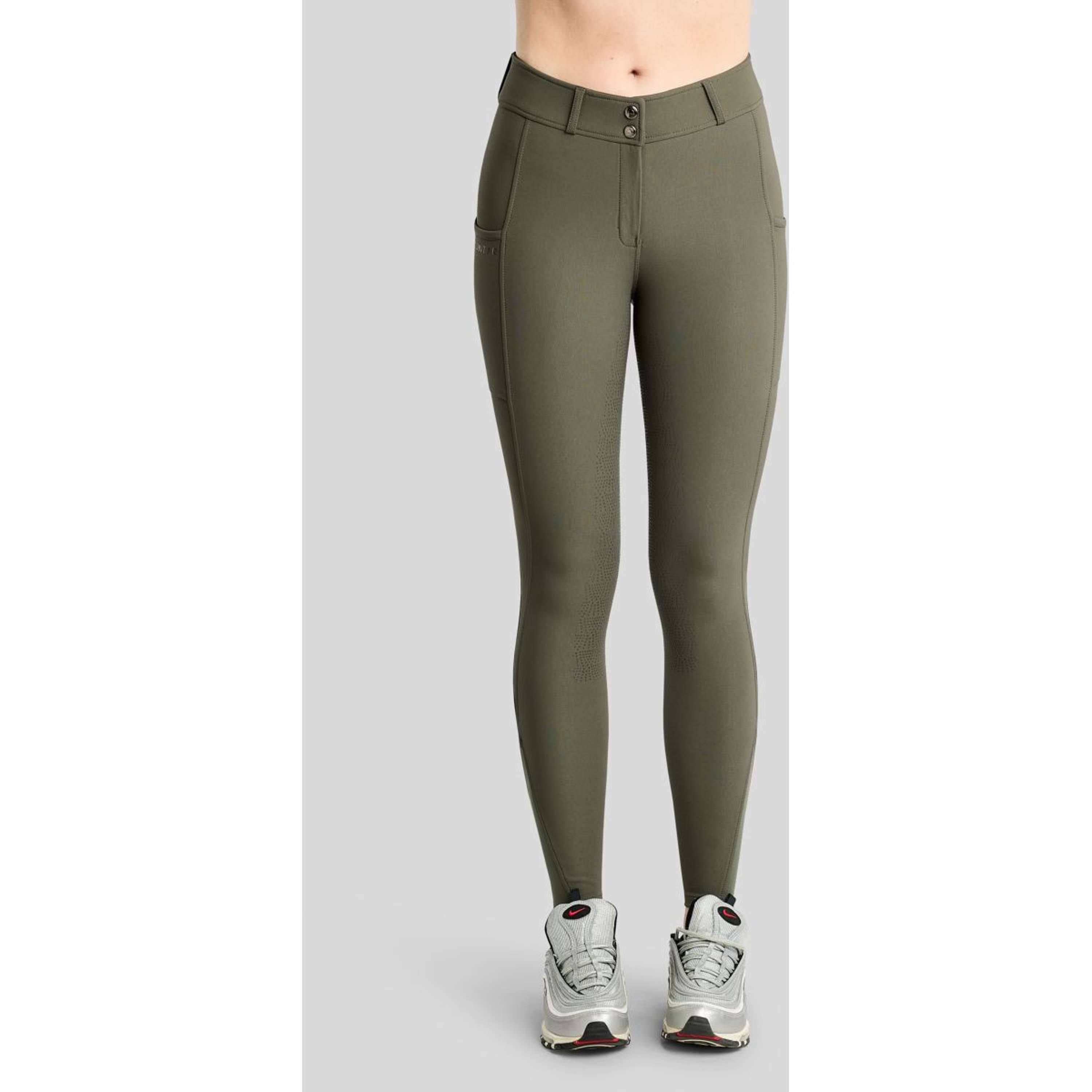 Bryczesy jeździeckie MoMegan Full Grip Forest Green