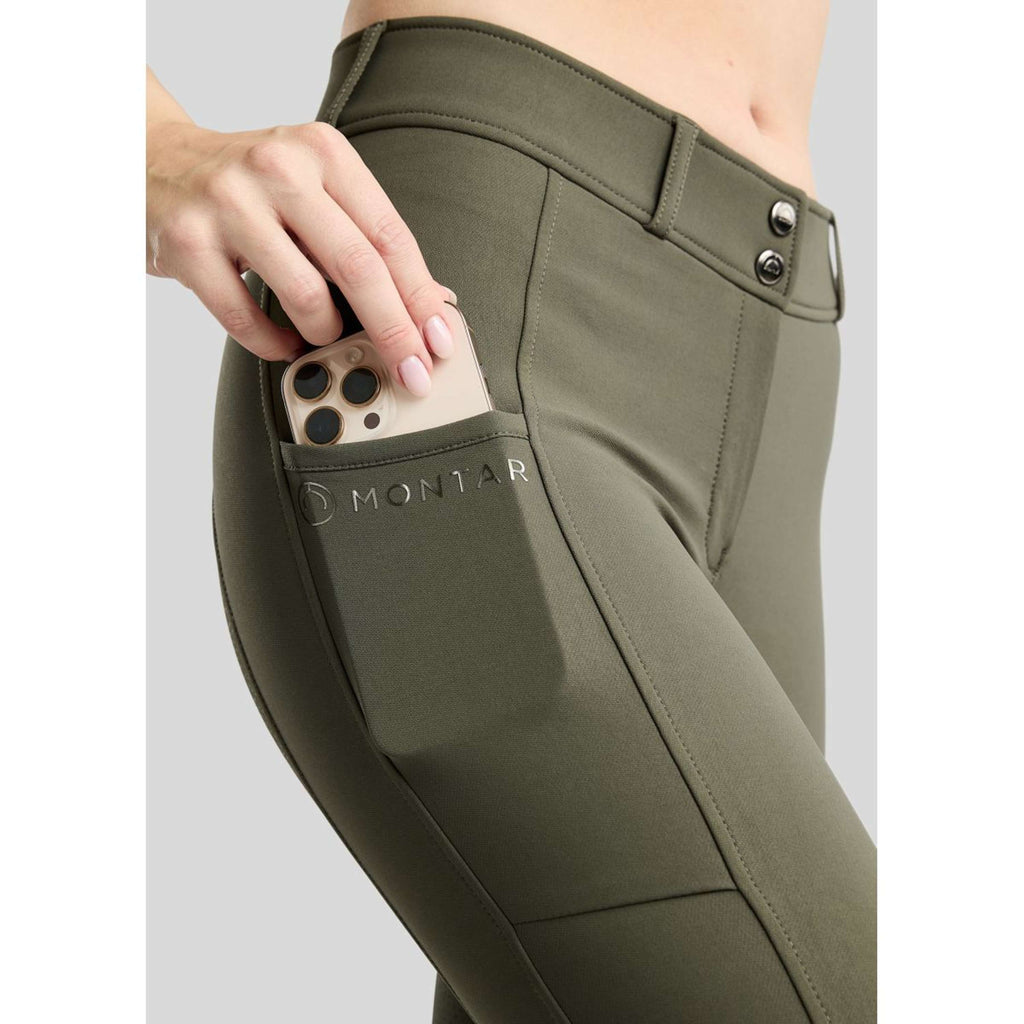 Bryczesy jeździeckie MoMegan Full Grip Forest Green