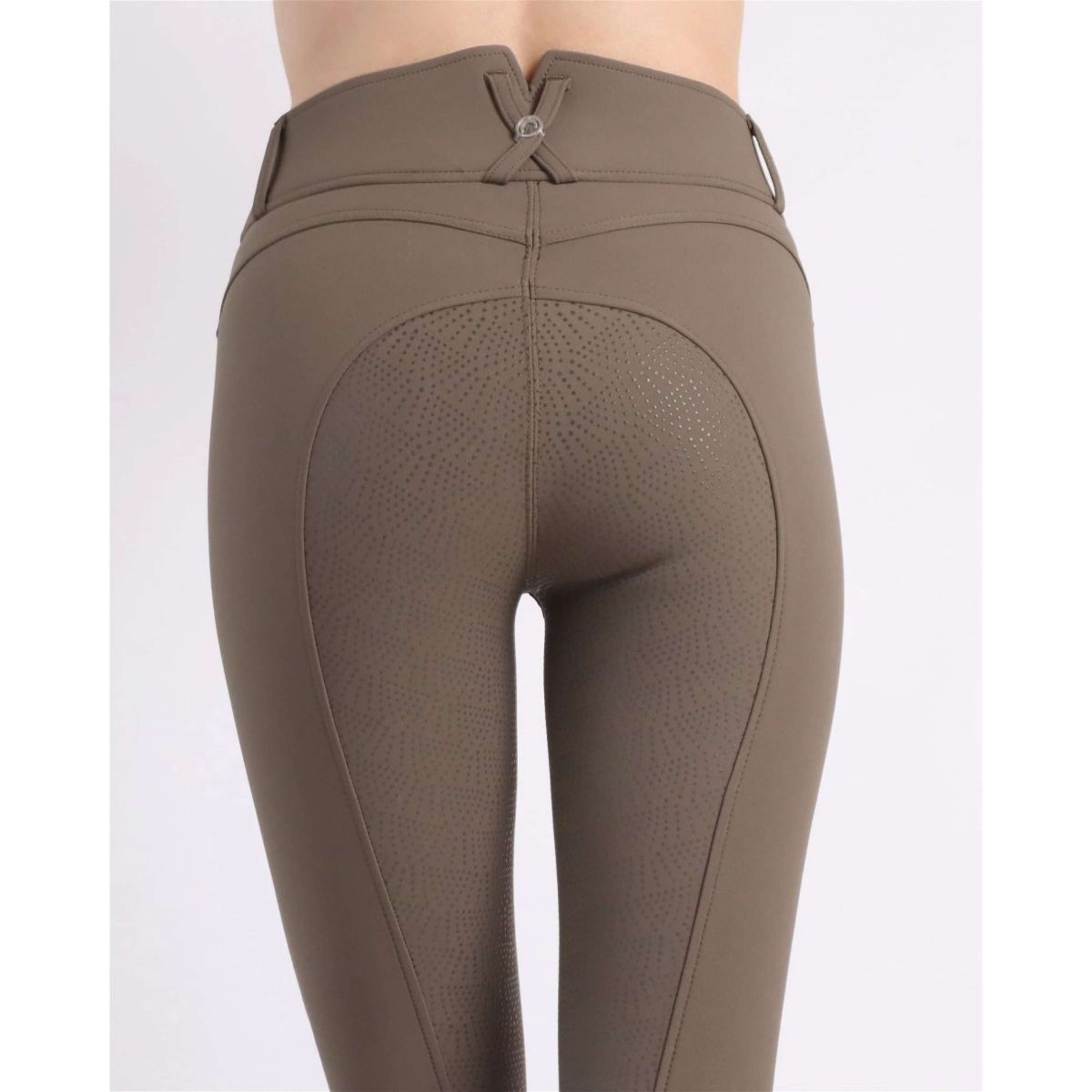 Montar Bryczesy Ess Megan Highwaist Full Grip Błotny