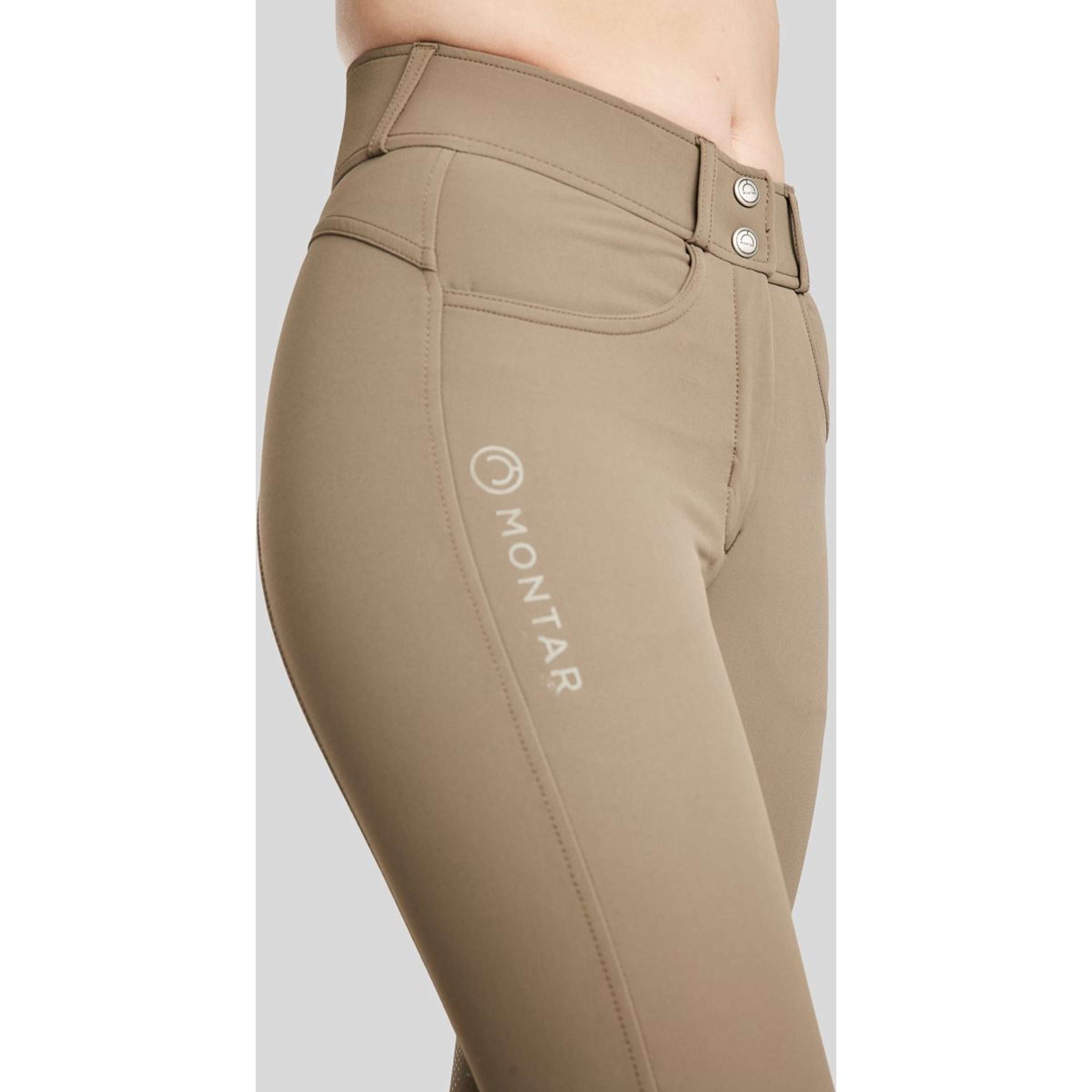Montar Bryczesy Ess Megan Highwaist Full Grip Błotny
