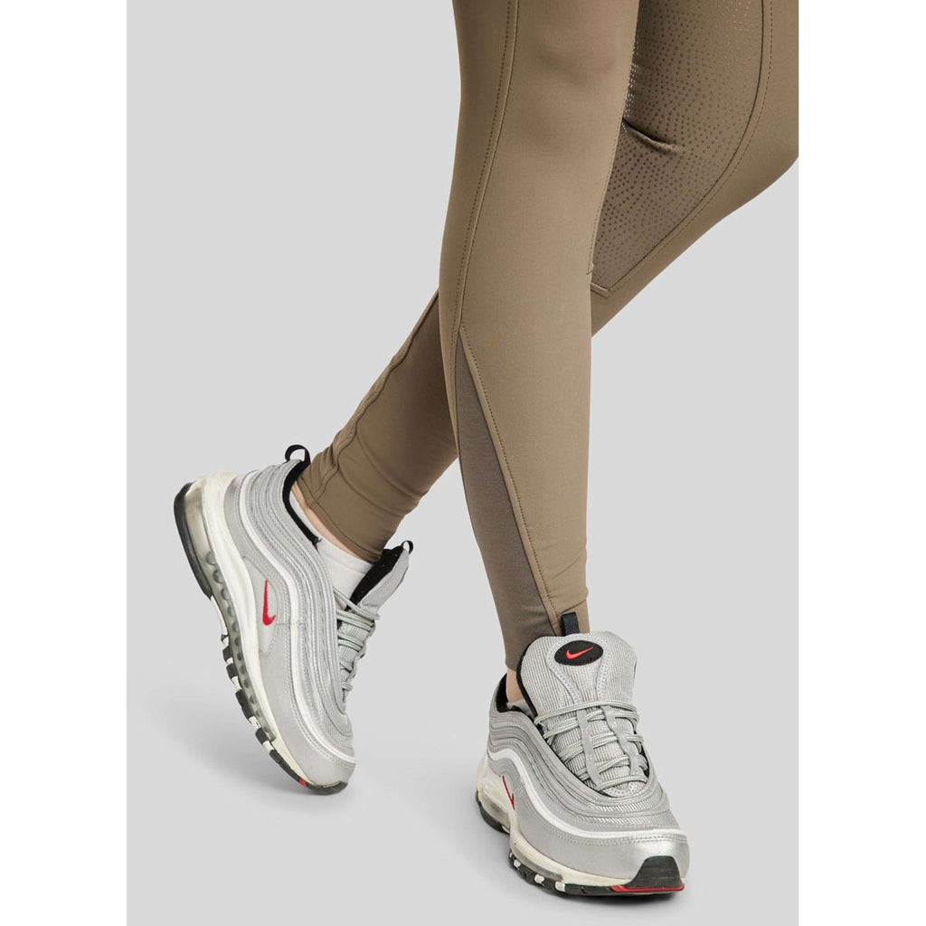 Montar Bryczesy Ess Megan Highwaist Full Grip Błotny