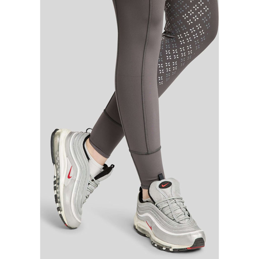 Montar Legginsy Jeździeckie Selena Pull On Full Grip Szary