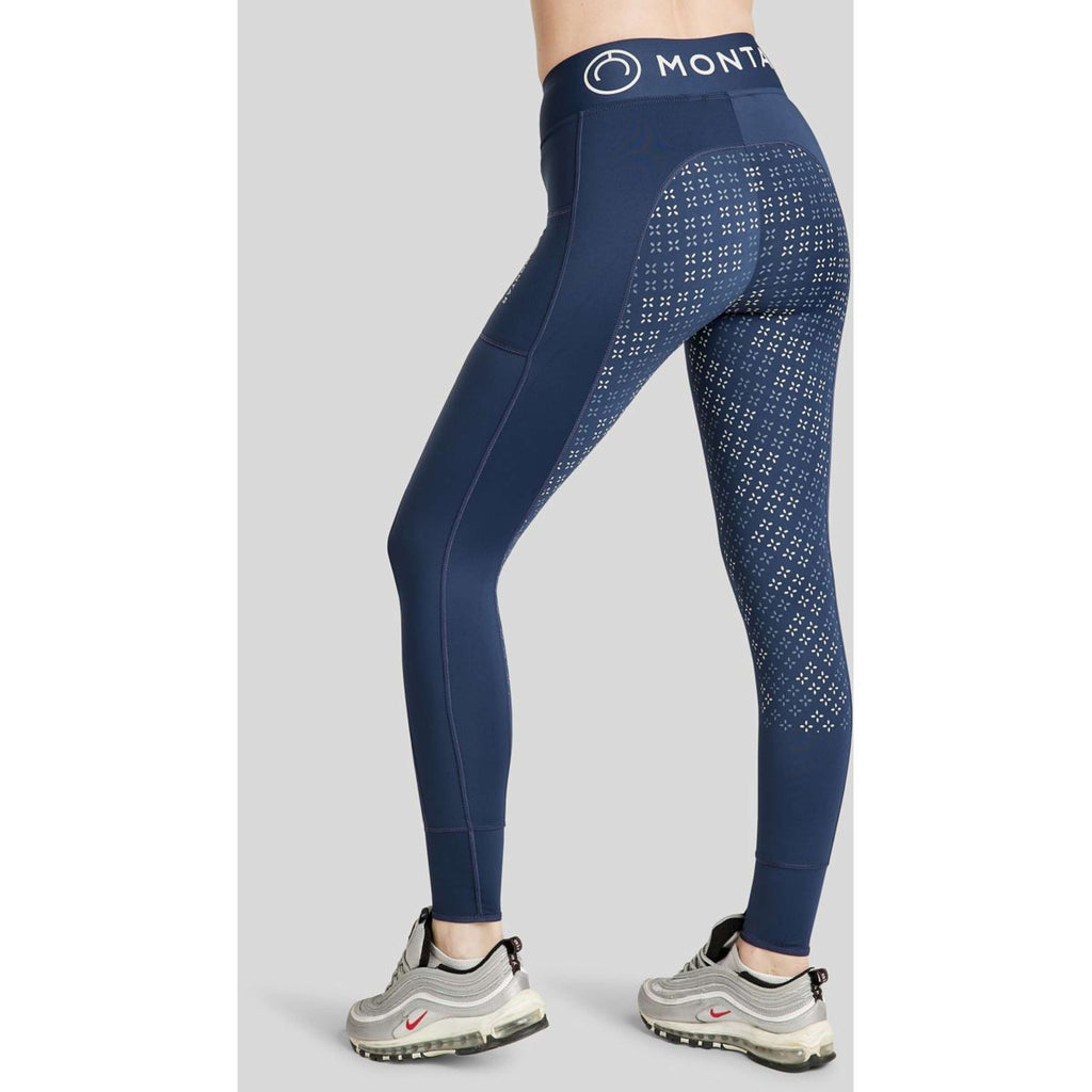 Leginsy jeździeckie Montar Selena Pull On FullGrip granatowe