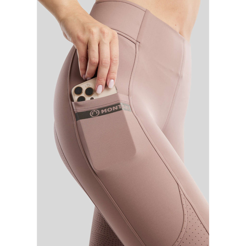 Montar Legginsy Jeździeckie MoTilley Full Grip Blush