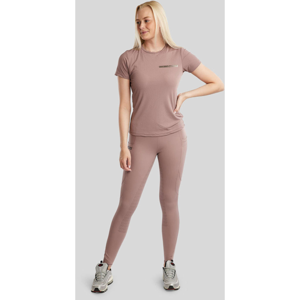 Montar Legginsy Jeździeckie MoTilley Full Grip Blush