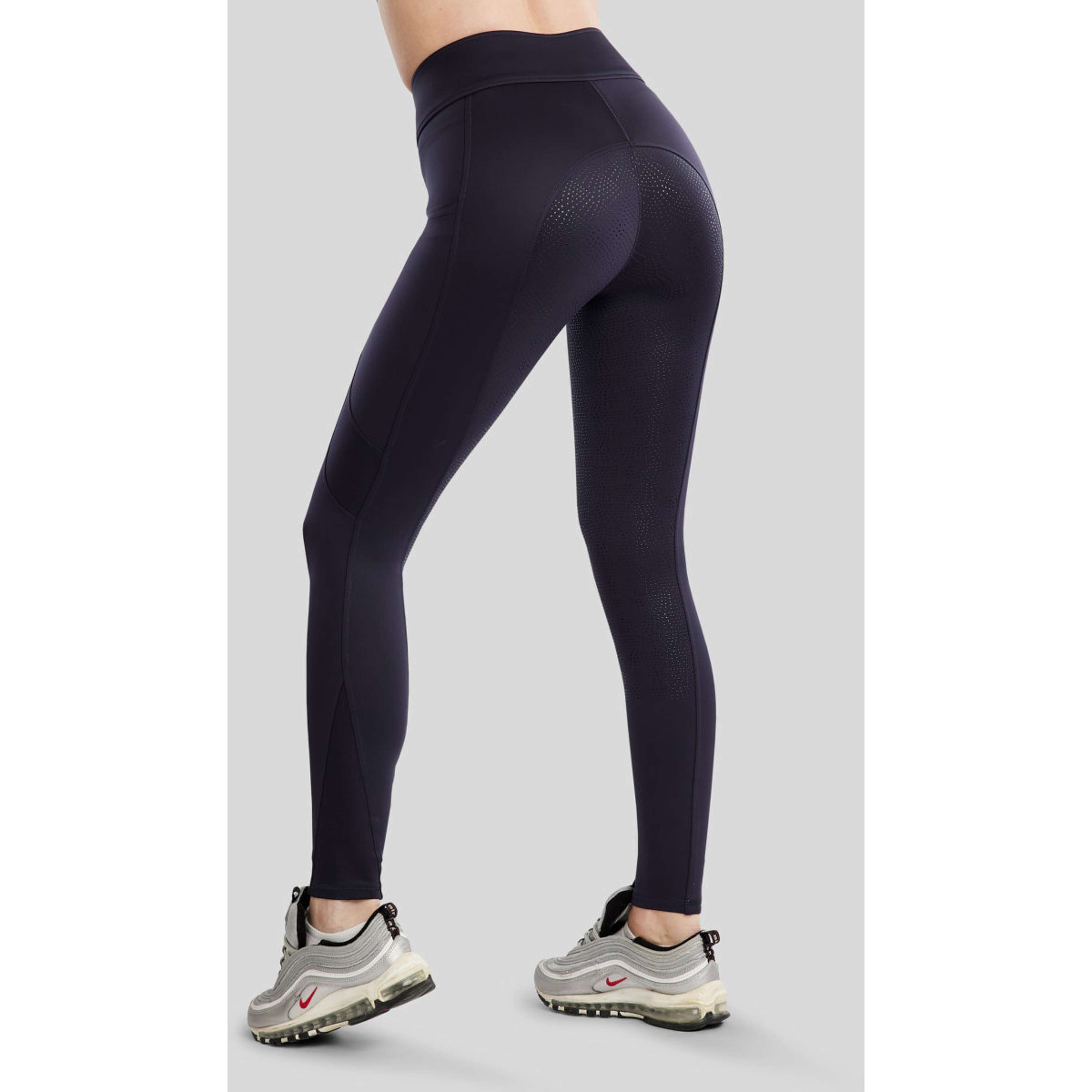 Montar Legginsy Jeździeckie MoTilley Full Grip Granatowy