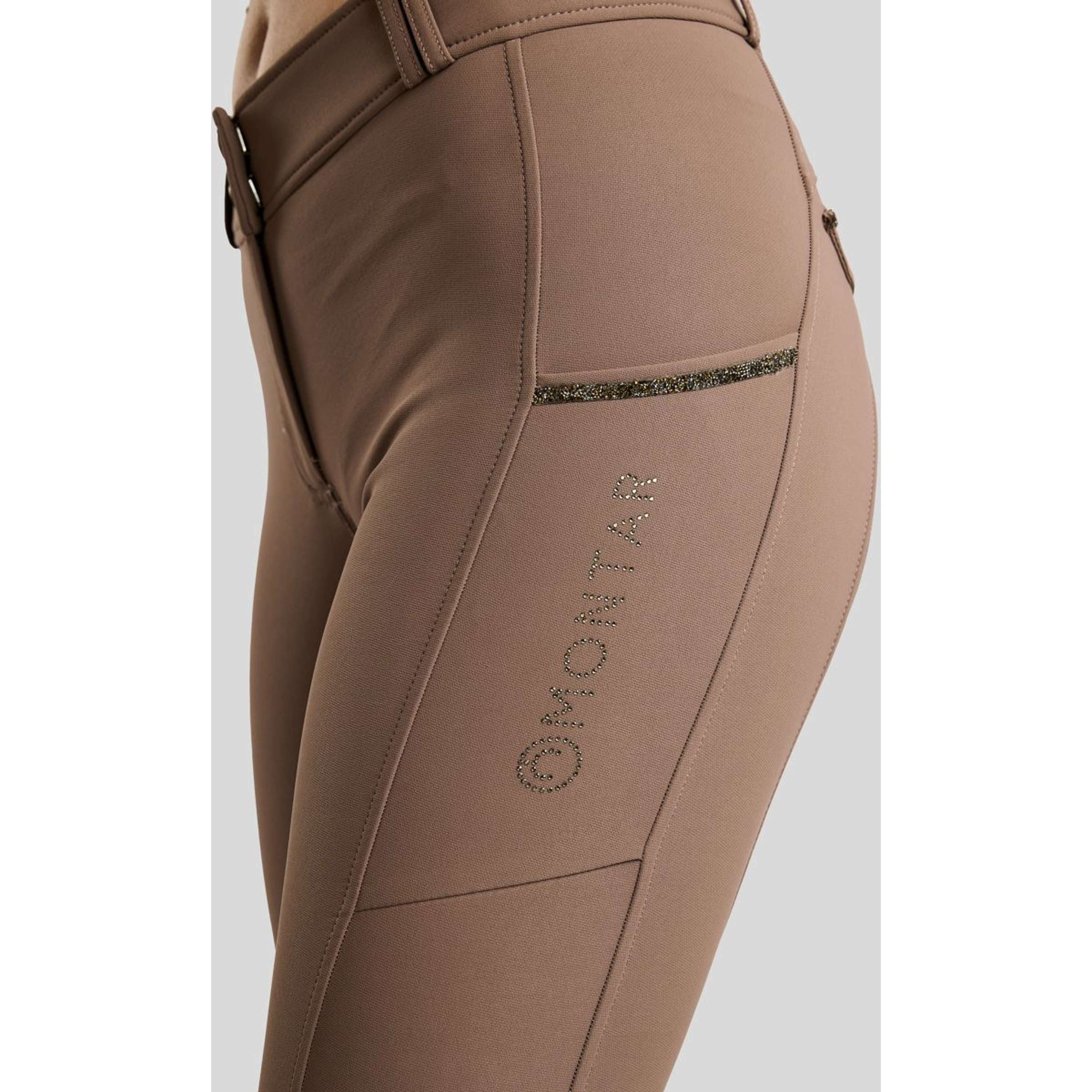 Montar Bryczesy MoVeronica Golden Quartz Full Grip Nougat Brown