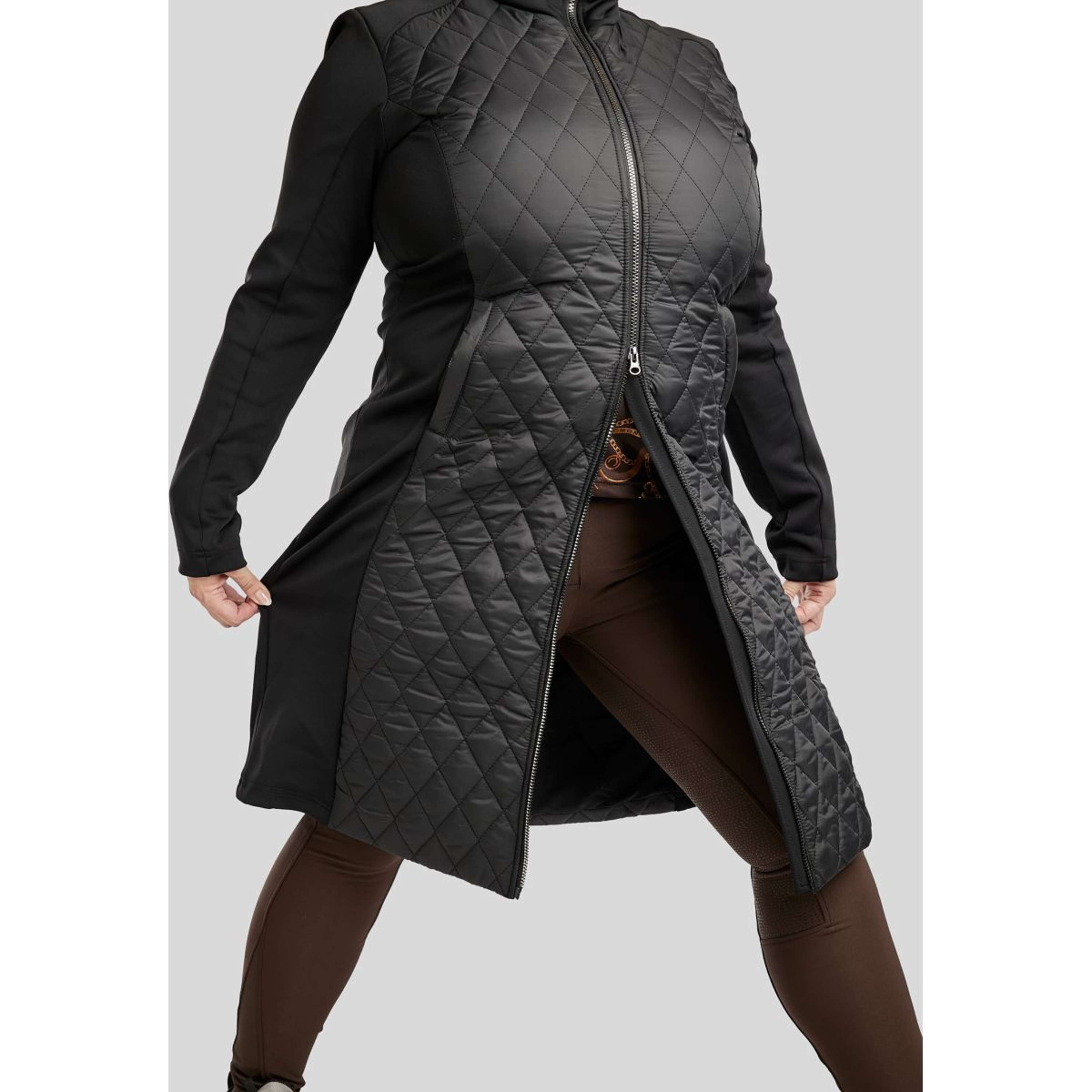 Montar Kurtka MoQuinn Quilted Long Czarny