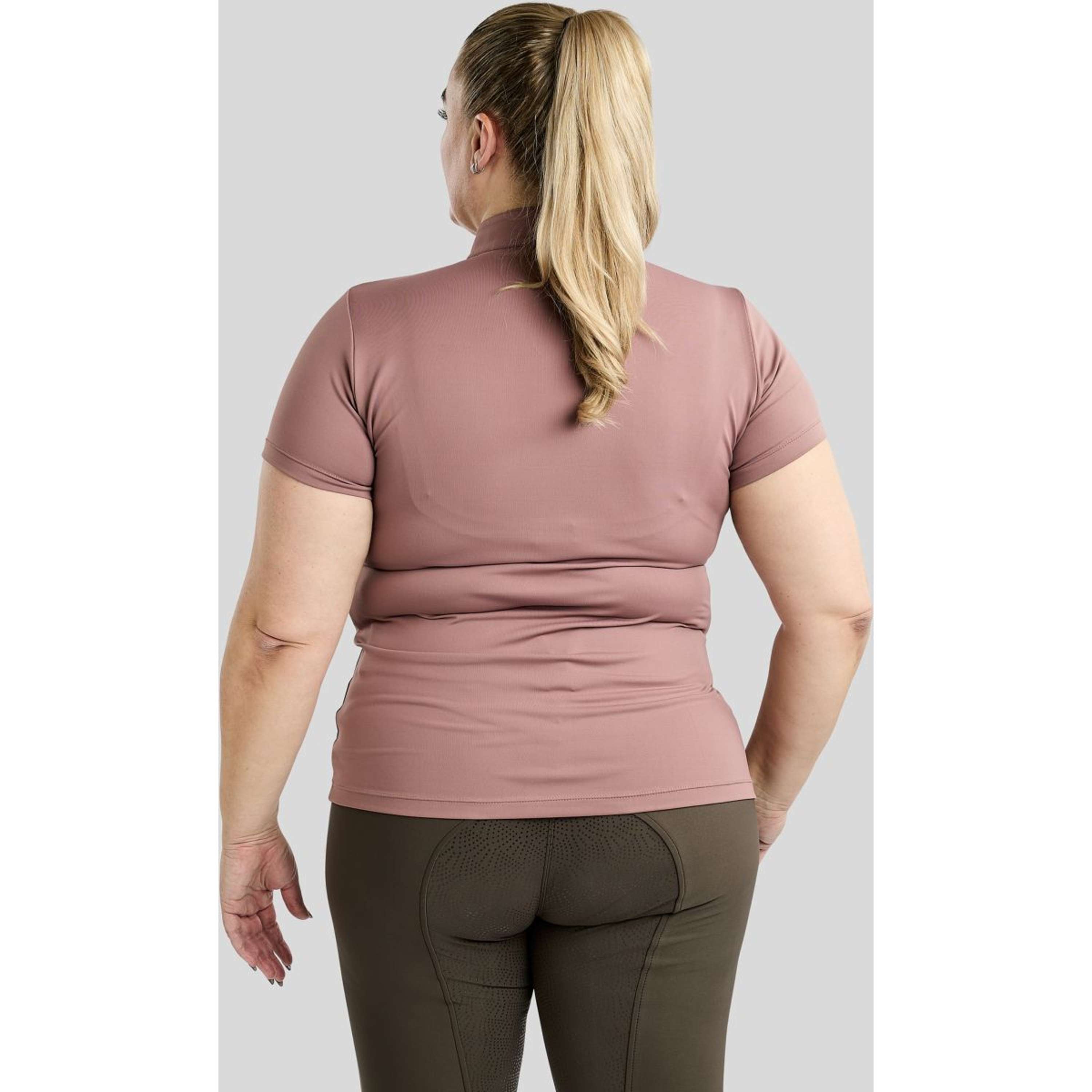 Montar Koszulka Polo Everly Crystal Logo Curve Dusty Rose