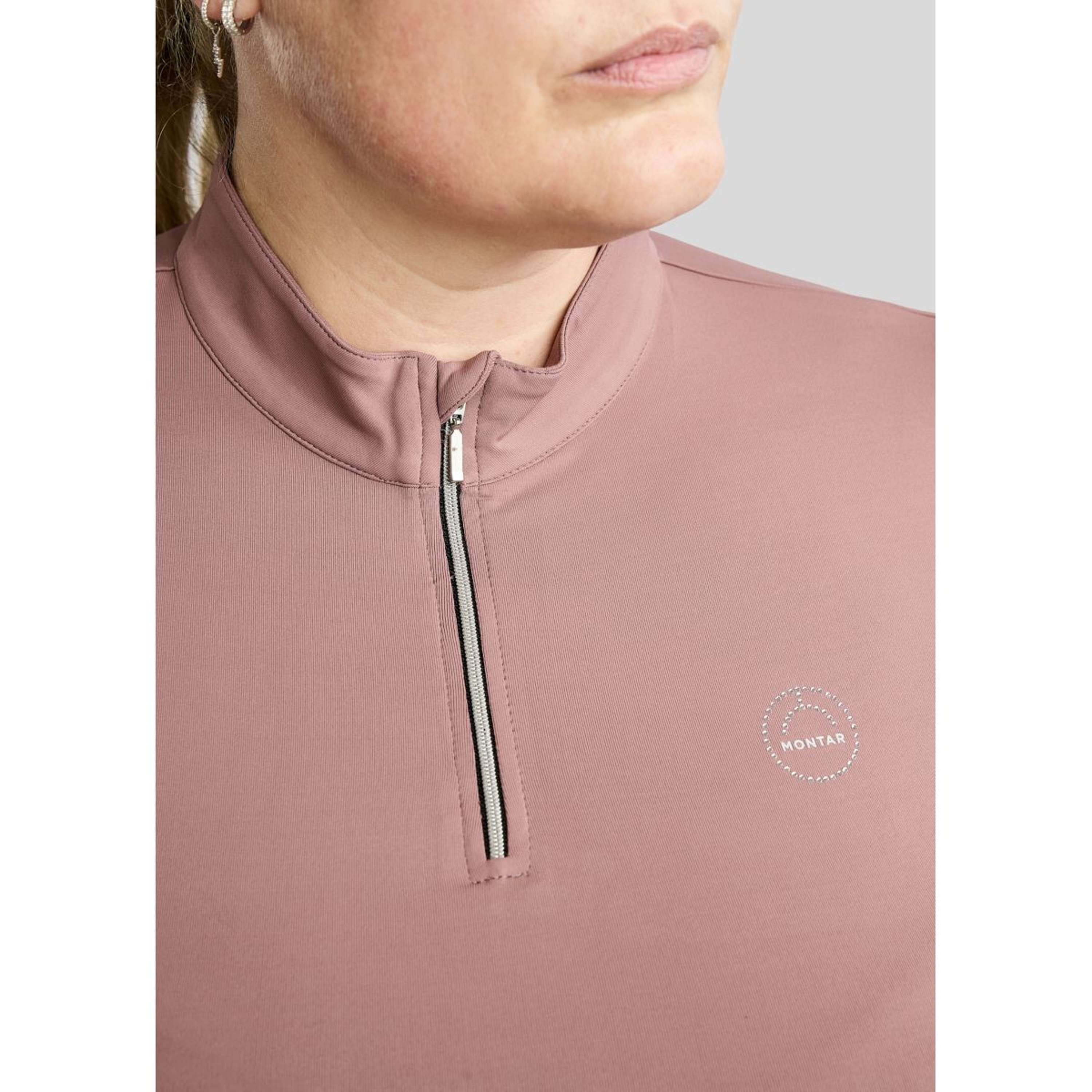 Montar Koszulka Polo Everly Crystal Logo Curve Dusty Rose