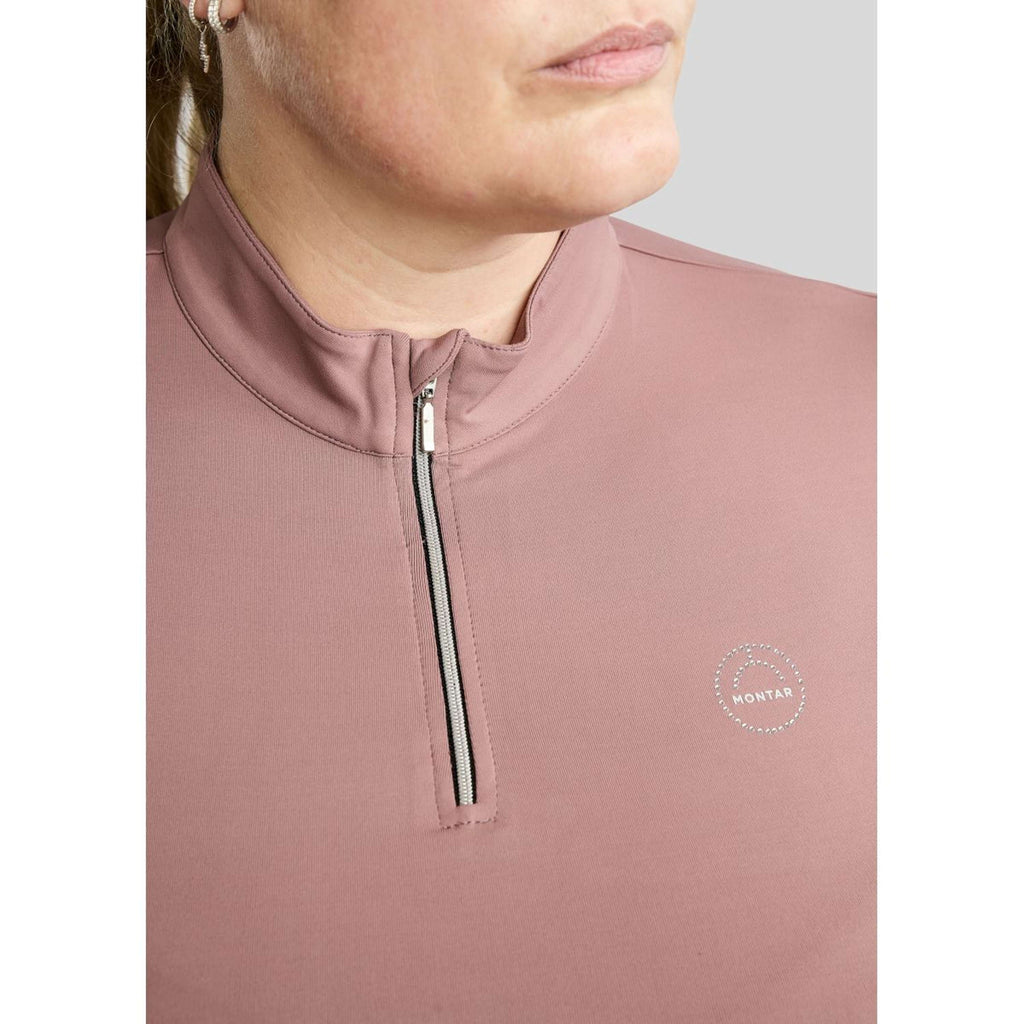 Montar Koszulka Polo Everly Crystal Logo Curve Dusty Rose