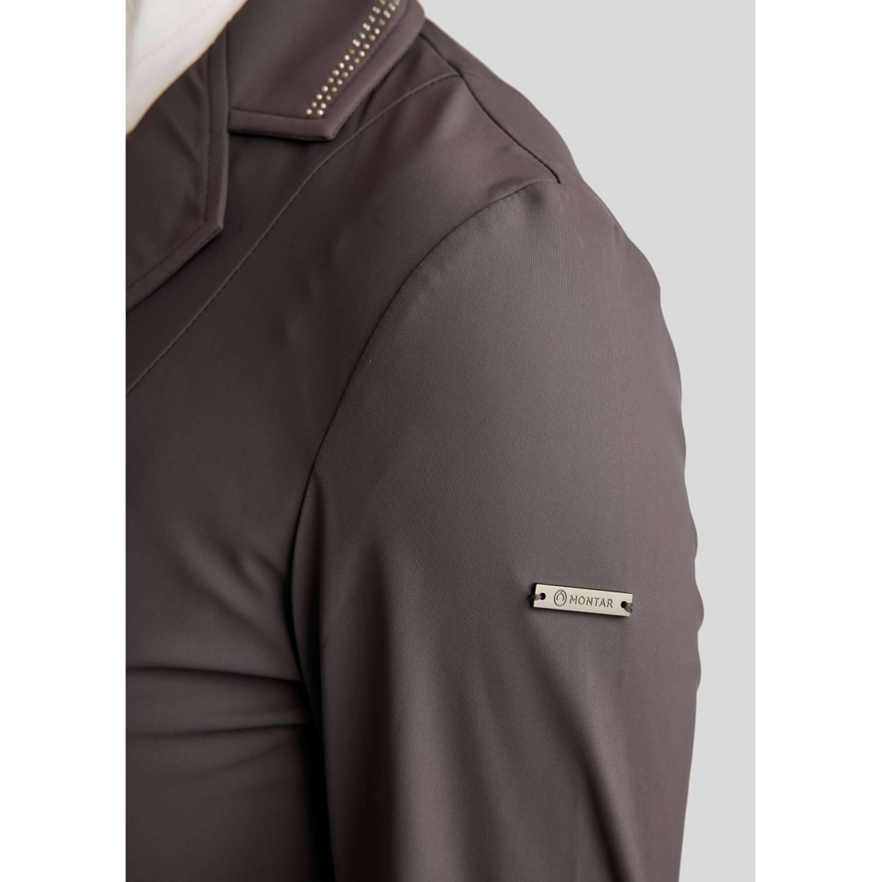 Montar Kurteczka Konkursowa MoPearl Pintucks Gun Metal Crystals Slate Grey