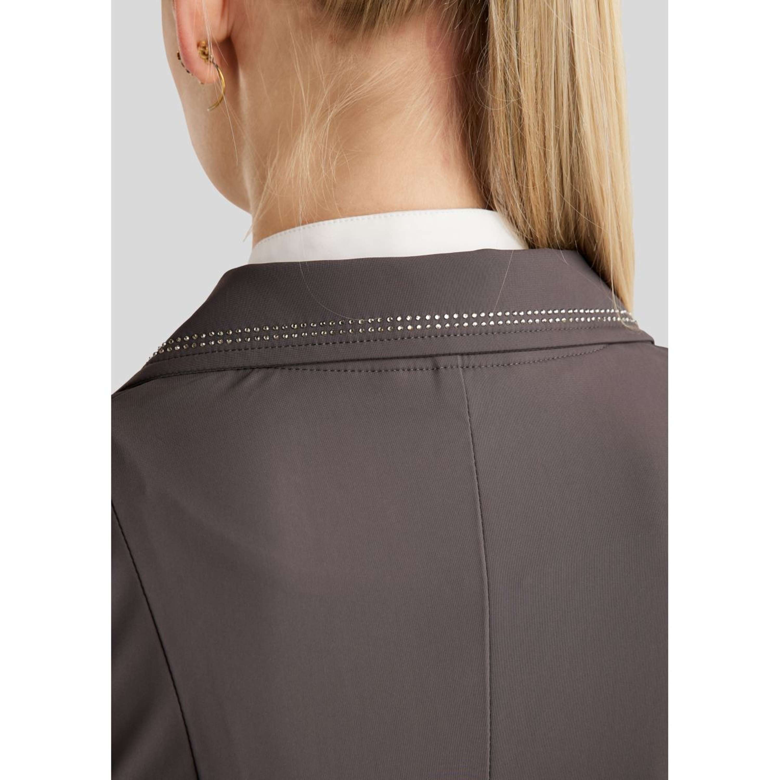 Montar Kurteczka Konkursowa MoPearl Pintucks Gun Metal Crystals Slate Grey