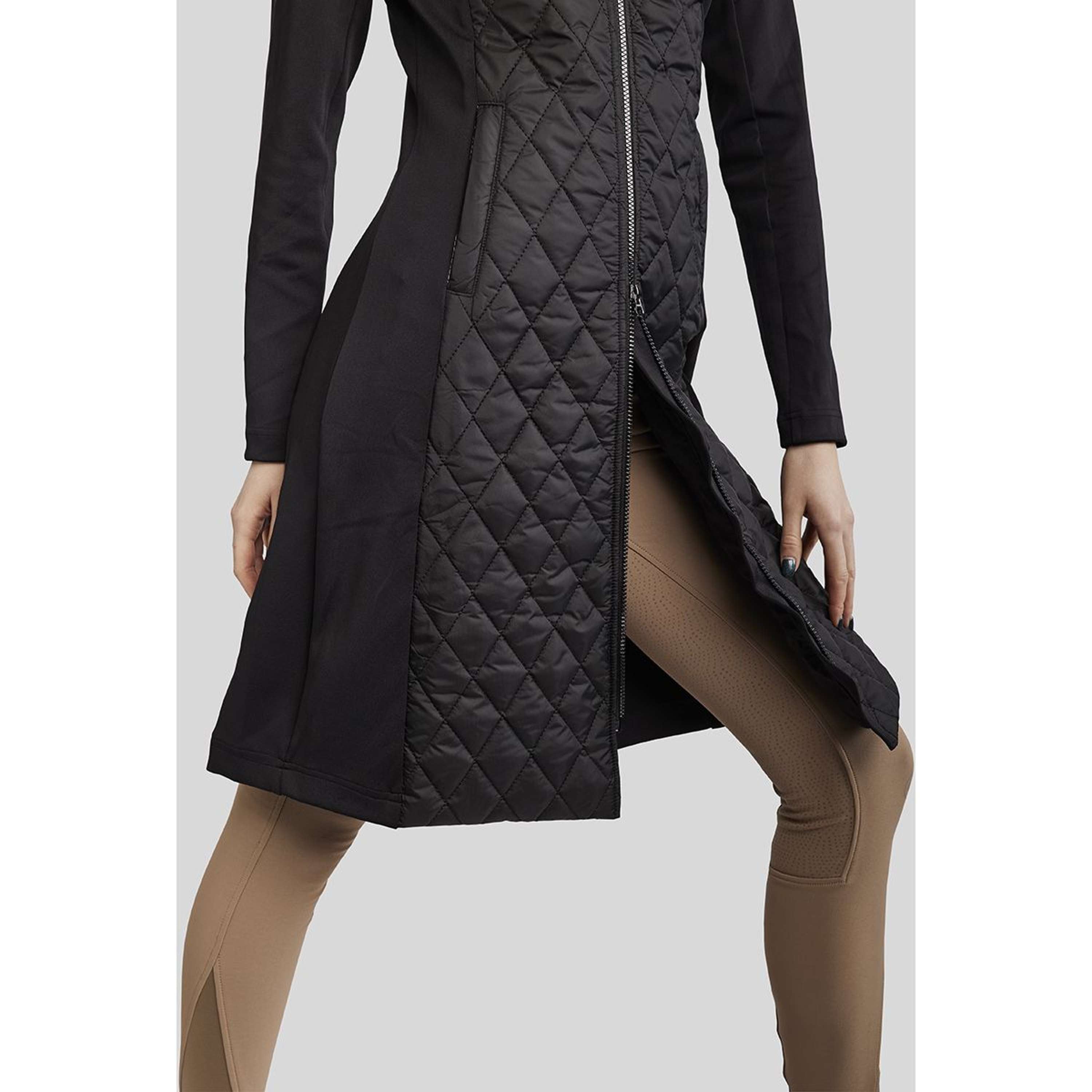 Montar Kurtka MoQuinn Quilted Long Czarny