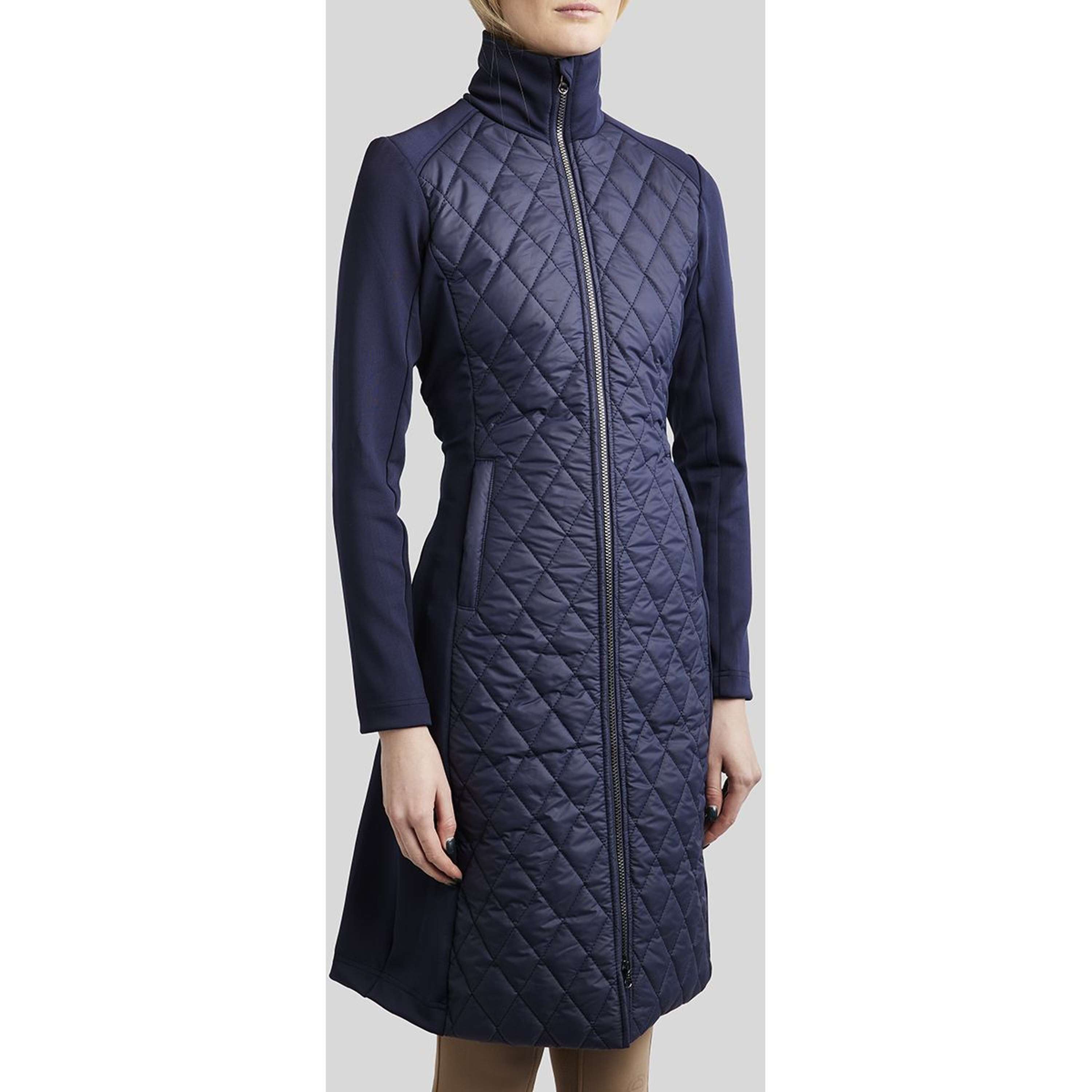Montar Kurtka MoQuinn Quilted Long Ciemnogranatowy