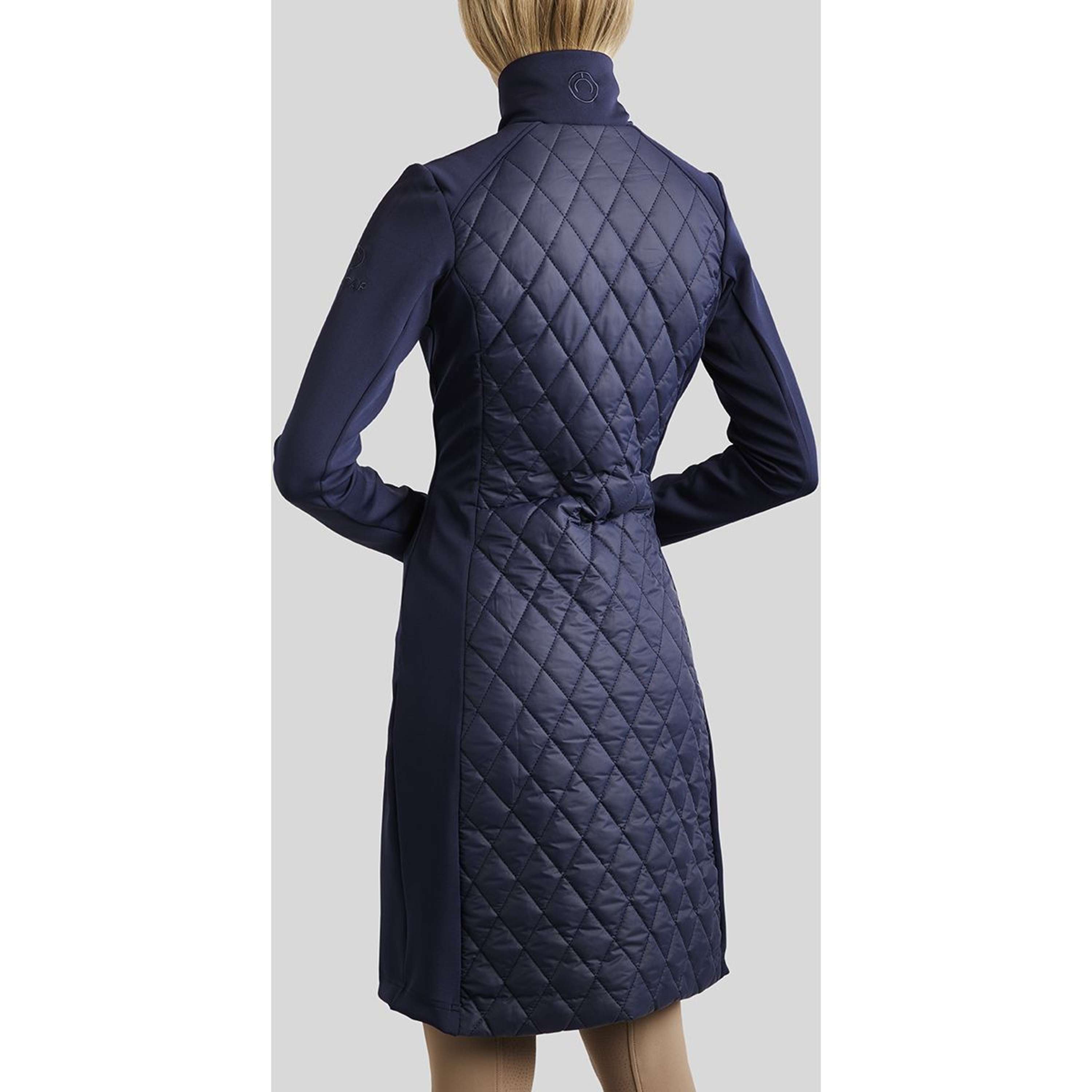 Montar Kurtka MoQuinn Quilted Long Ciemnogranatowy