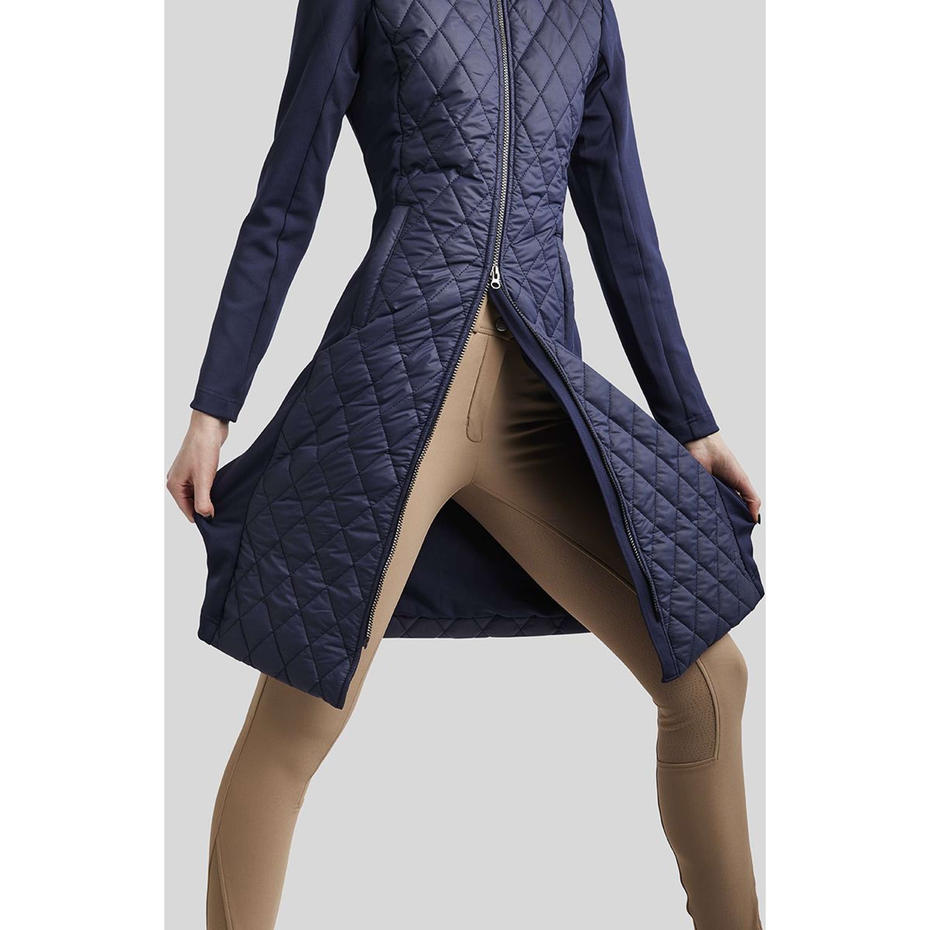 Montar Kurtka MoQuinn Quilted Long Ciemnogranatowy