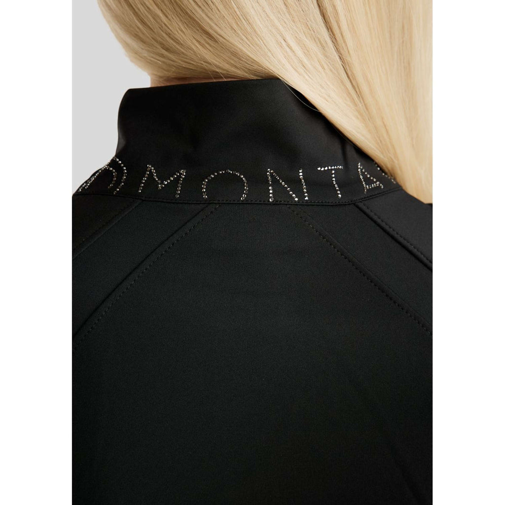 Montar Kurtka MoPearl Pintuck Gun Metal Crystals Czarny