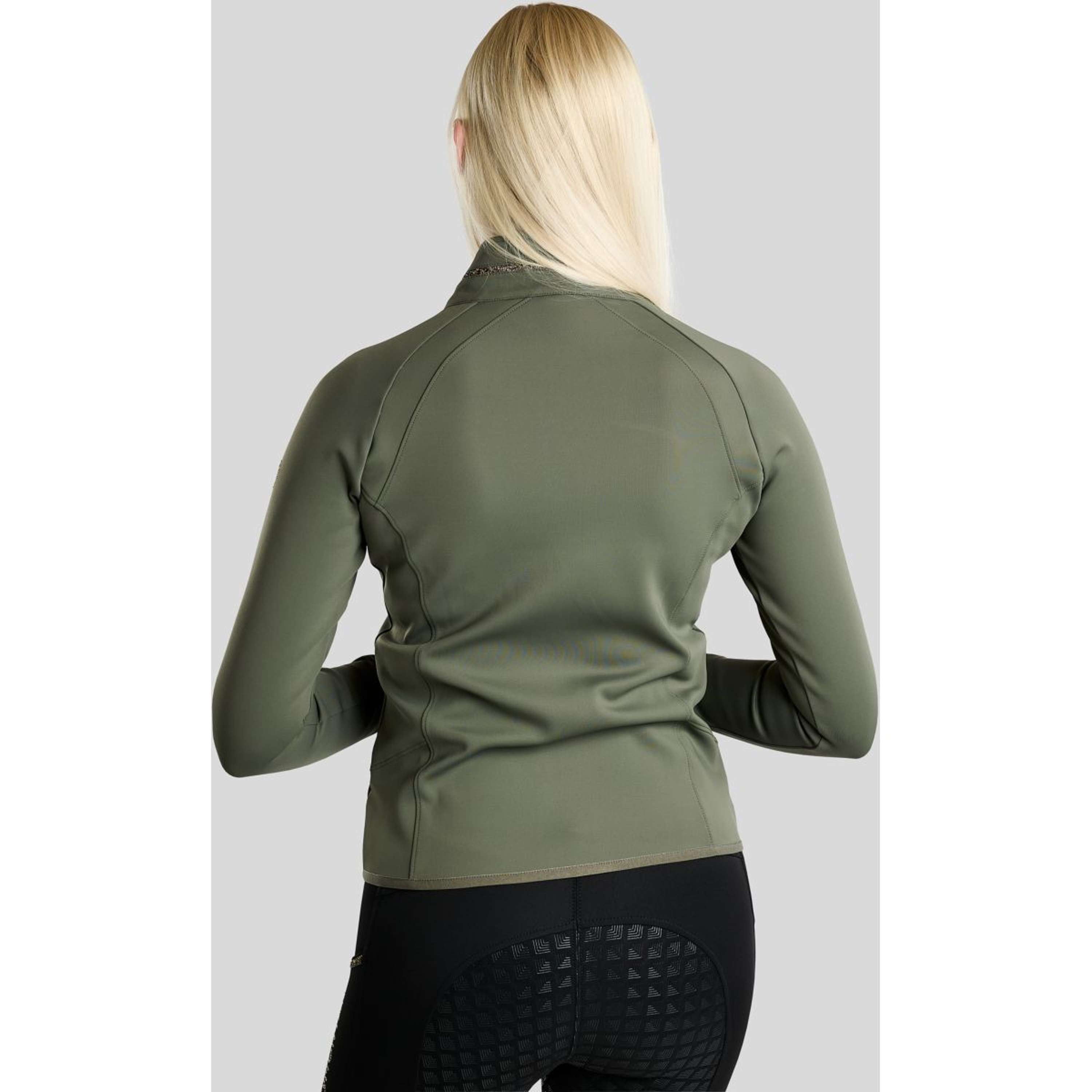 Montar Bluza Z Kapturem I Zamkiem MoVeronica Golden Quartz Crystal Forest Green