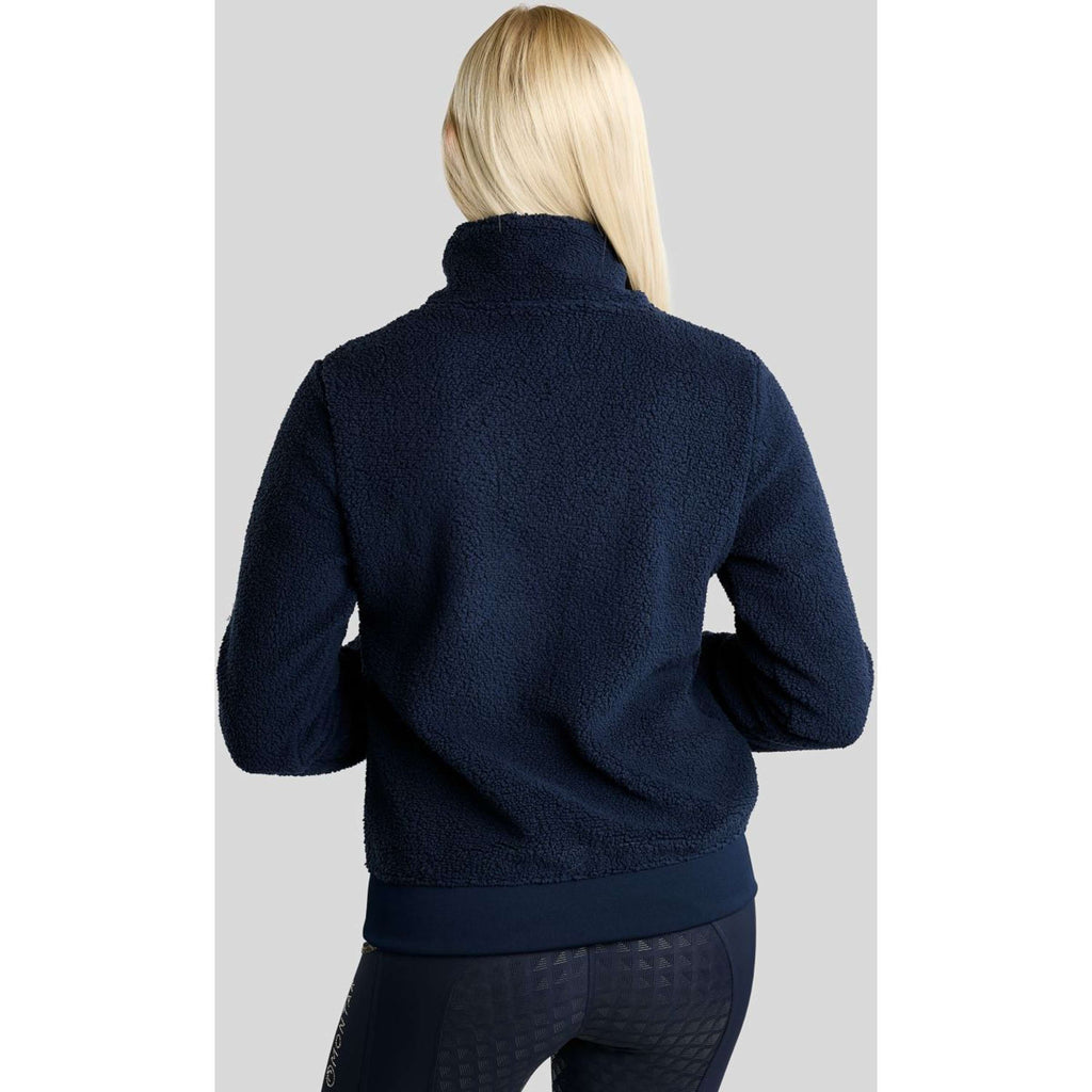 Montar Sweter MoEbba Q Zip Teddy Pile Golden Quartz Granatowy