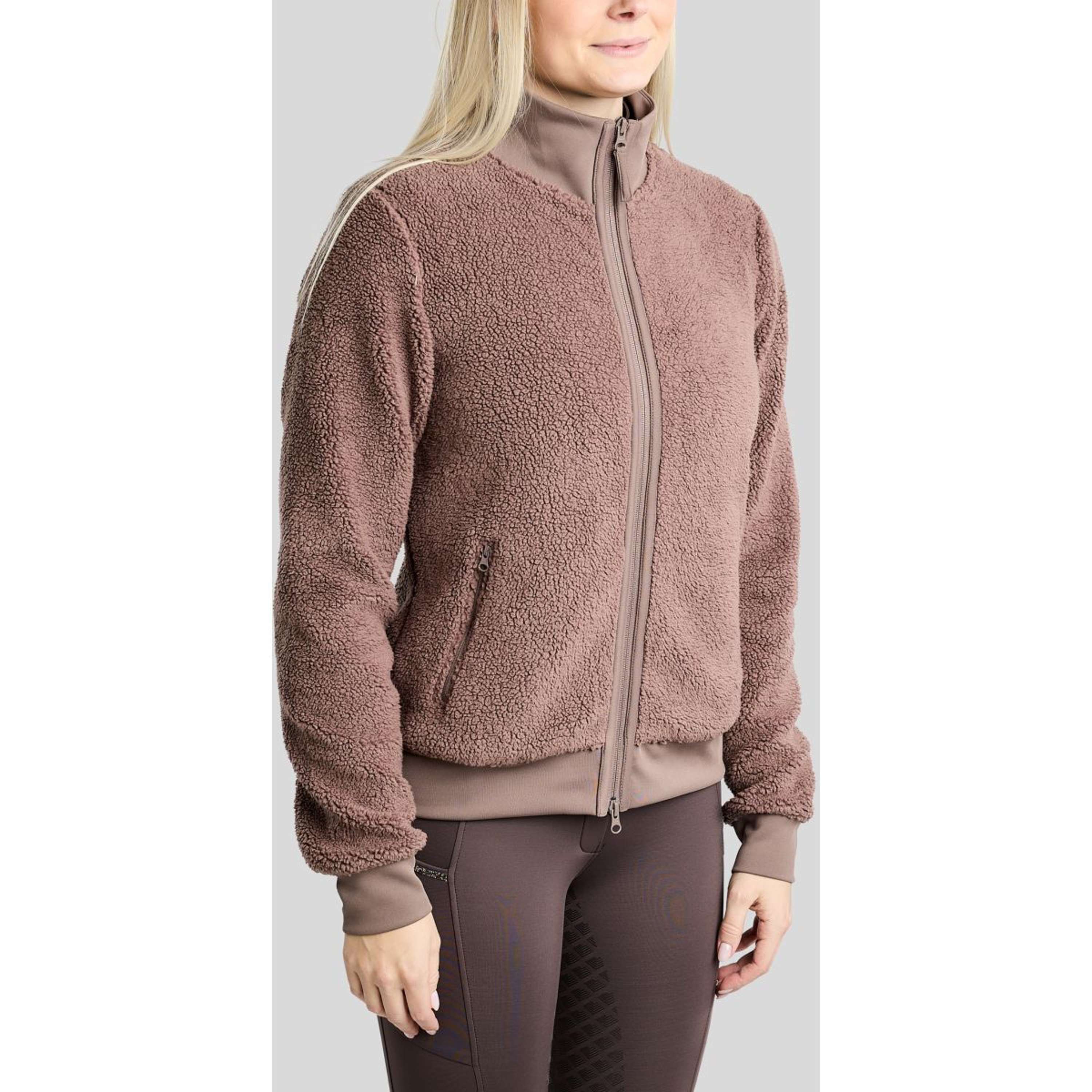 Montar Bluza Z Kapturem I Zamkiem MoEbba Teddy Pile Golden Quartz Nougat Brown