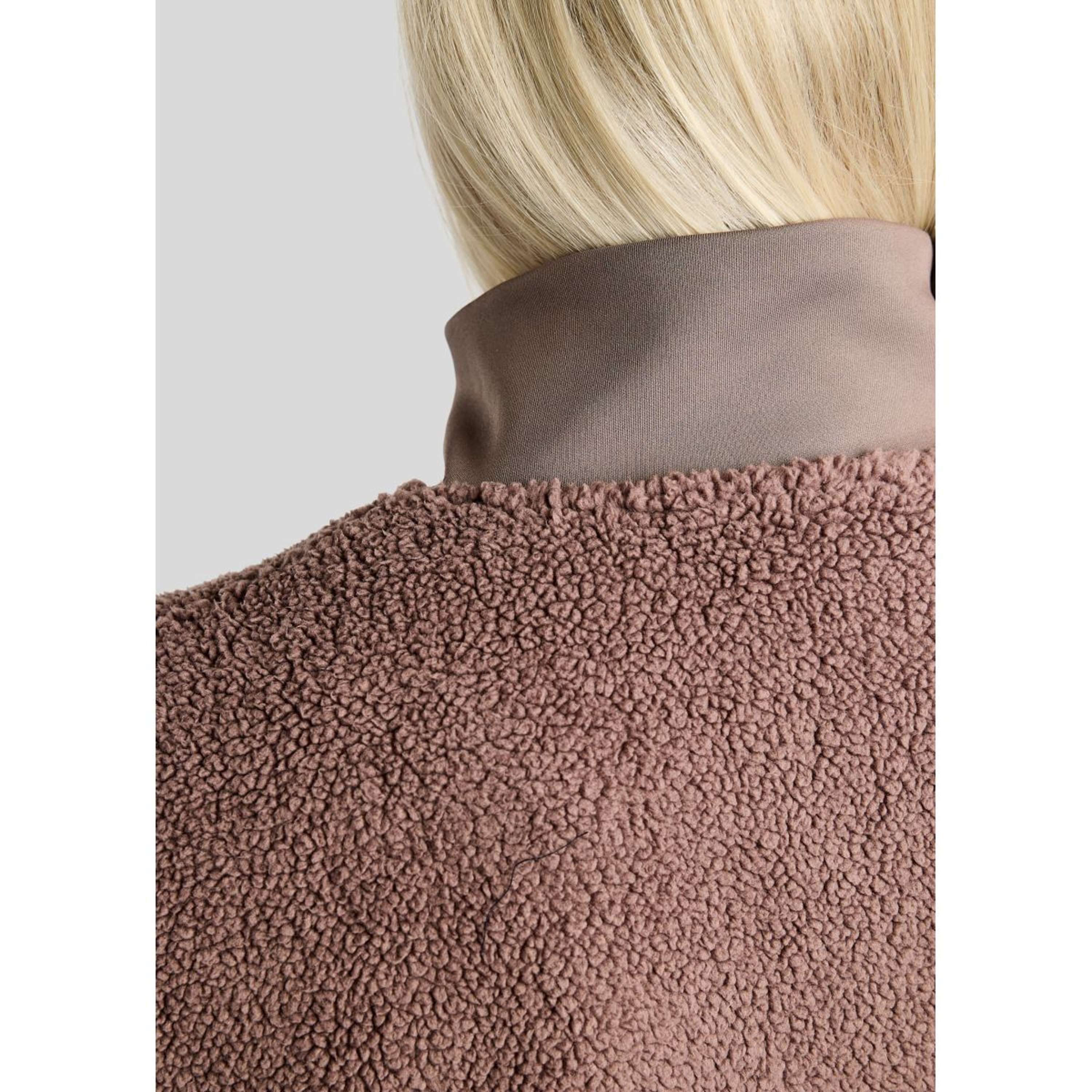 Montar Bluza Z Kapturem I Zamkiem MoEbba Teddy Pile Golden Quartz Nougat Brown